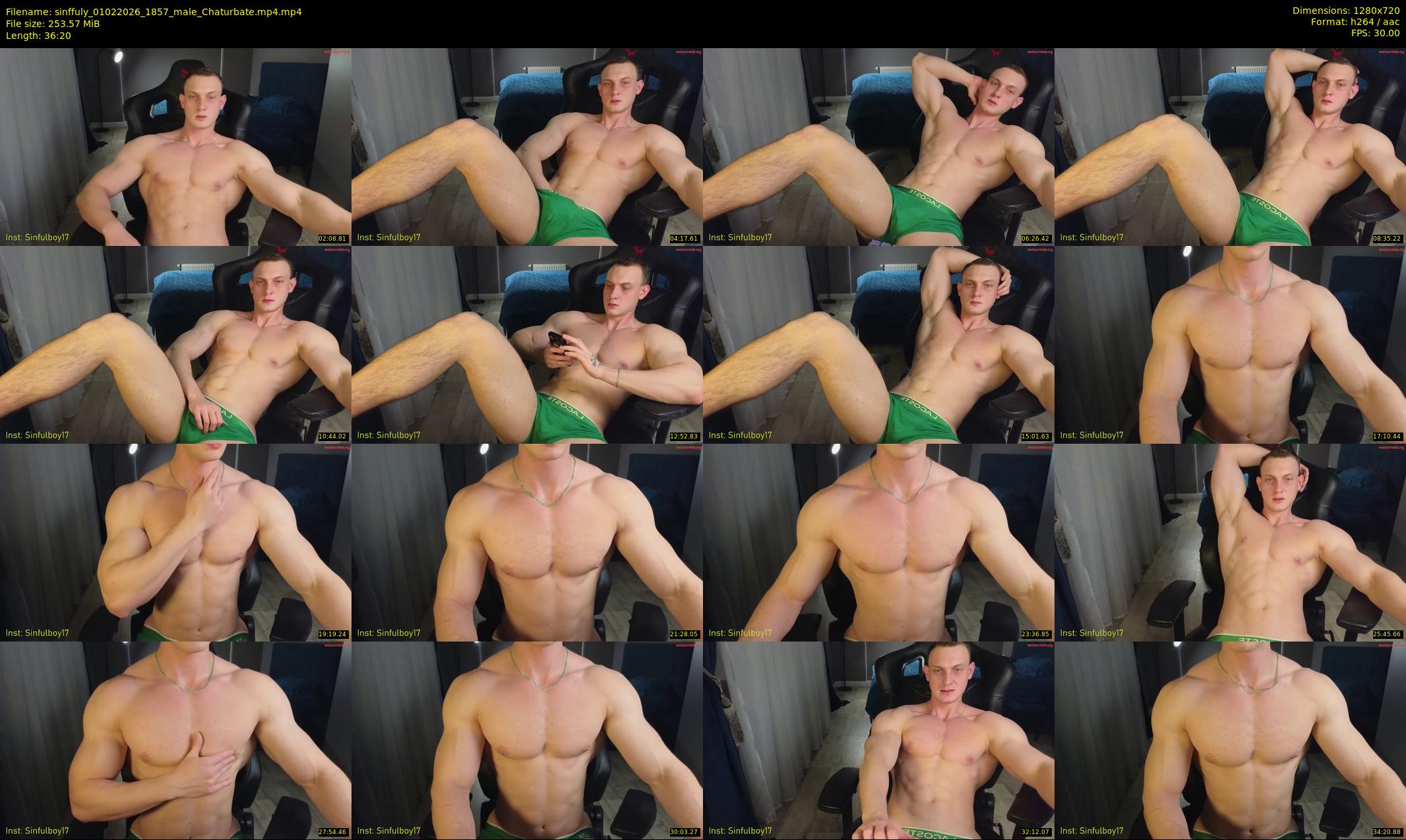 sinffuly — 37 minute Chaturbate male cam show recording, 720p, Feb 1, 2026