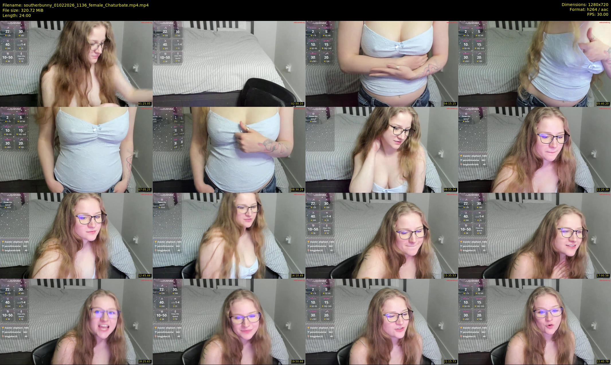 southerbunny — 24 minute Chaturbate female cam show recording, 720p, Feb 1, 2026