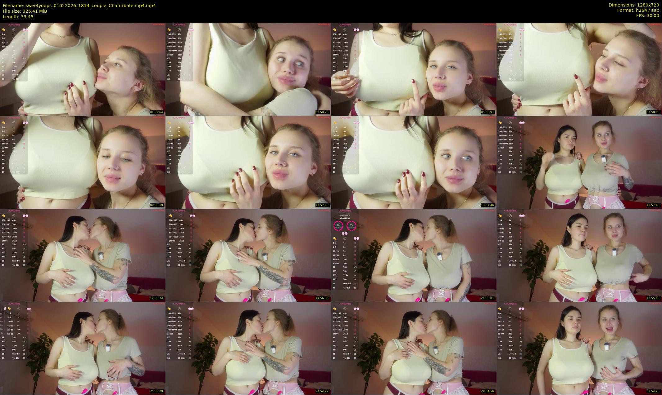 sweetyoops — 34 minute Chaturbate female cam show recording, 720p, Feb 1, 2026