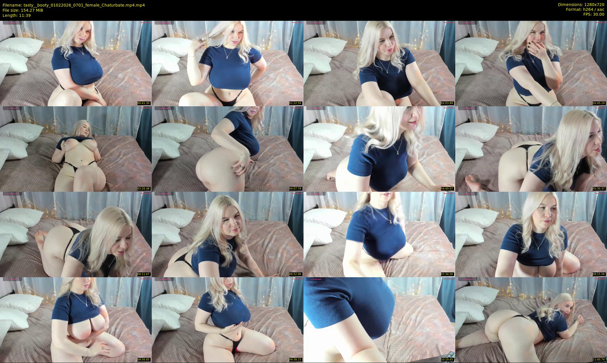 tasty__booty — 12 minute Chaturbate female cam show recording, 720p, Feb 1, 2026