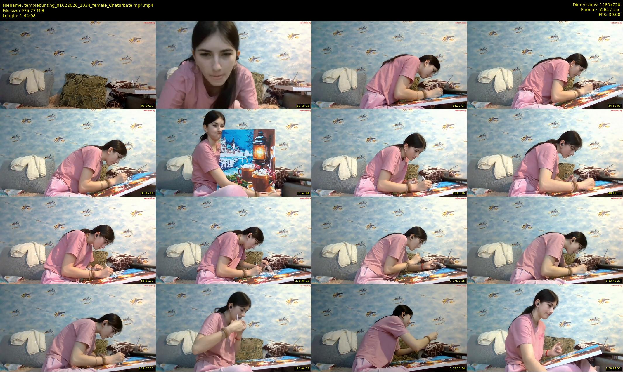 tempiebunting — 105 minute Chaturbate female cam show recording, 720p, Feb 1, 2026