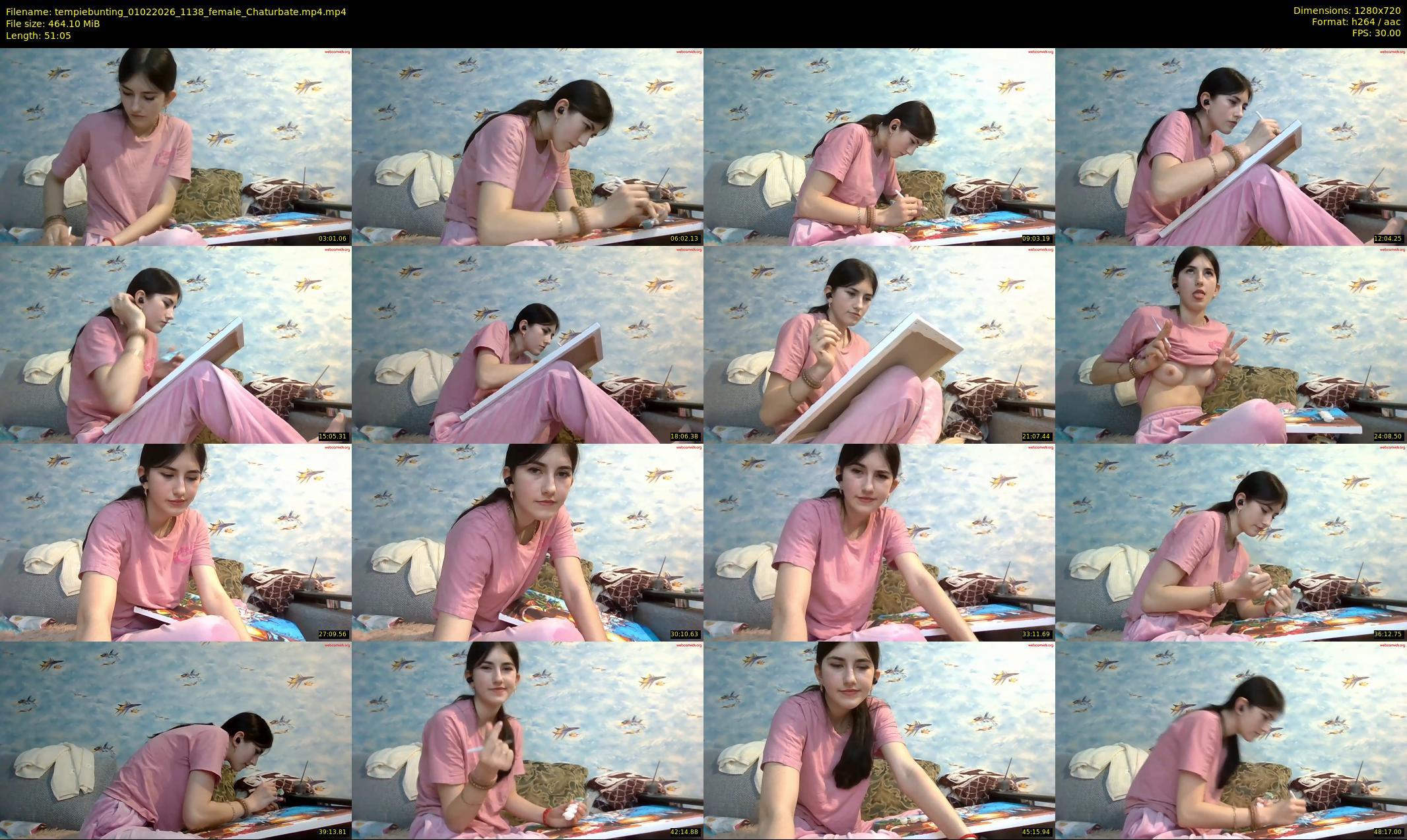 tempiebunting — 52 minute Chaturbate female cam show recording, 720p, Feb 1, 2026