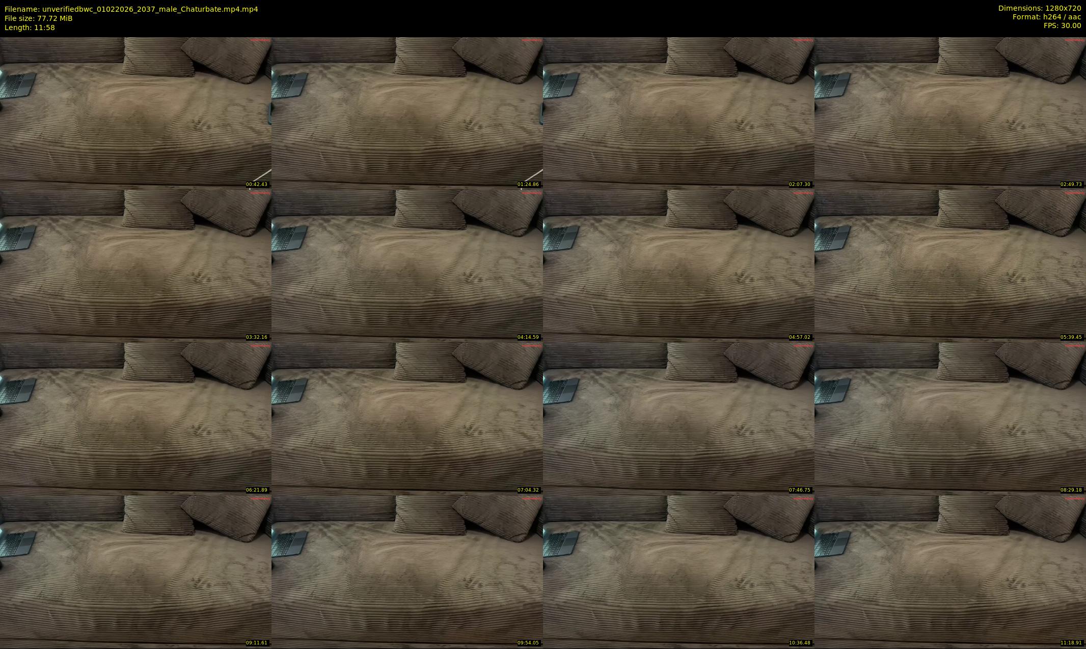 unverifiedbwc — 12 minute Chaturbate male cam show recording, 720p, Feb 1, 2026