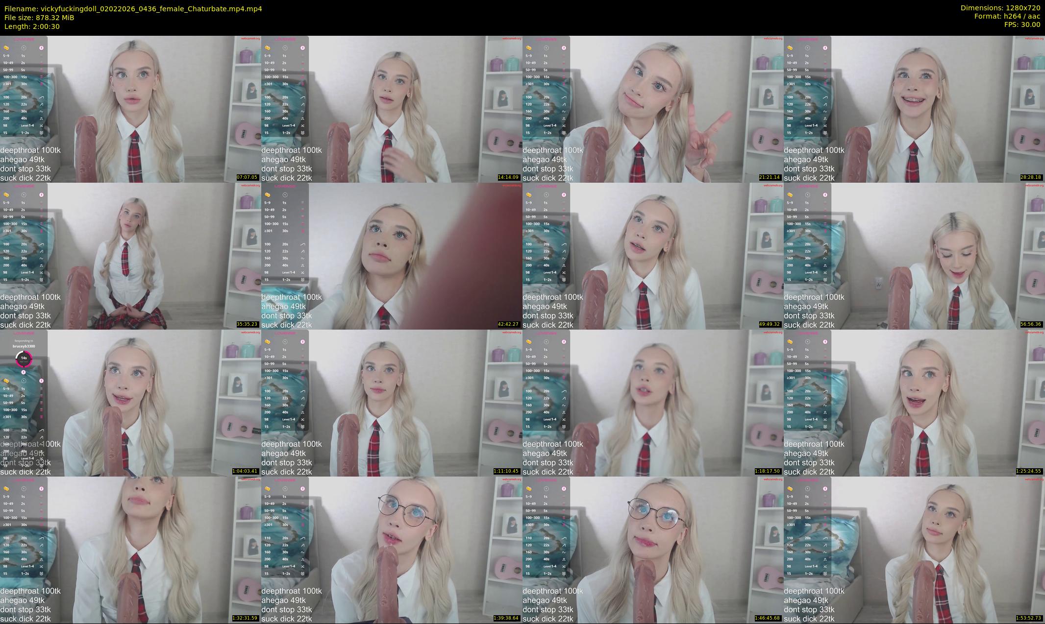 vickyfuckingdoll — 121 minute Chaturbate female cam show recording, 720p, Feb 2, 2026