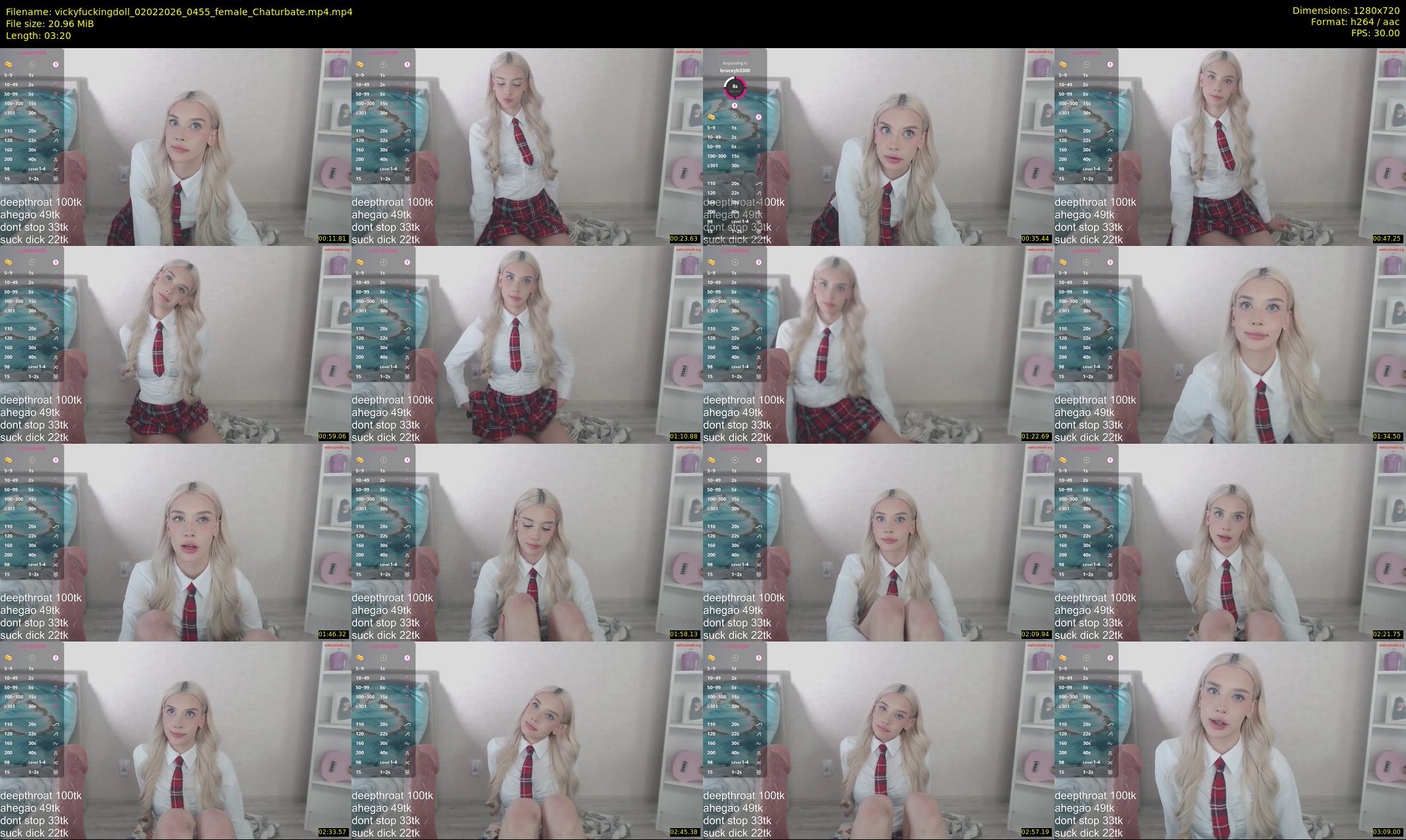 vickyfuckingdoll — 4 minute Chaturbate female cam show recording, 720p, Feb 2, 2026