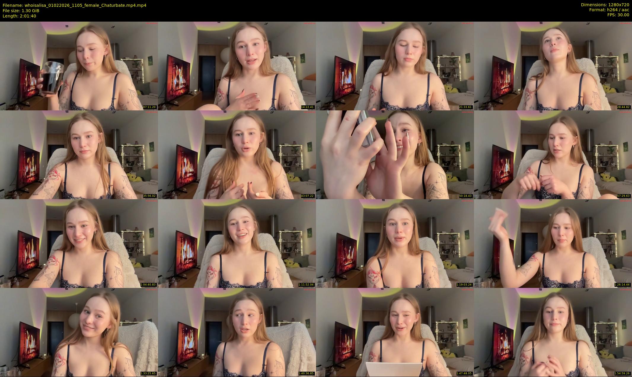 whoisalisa — 122 minute Chaturbate female cam show recording, 720p, Feb 1, 2026