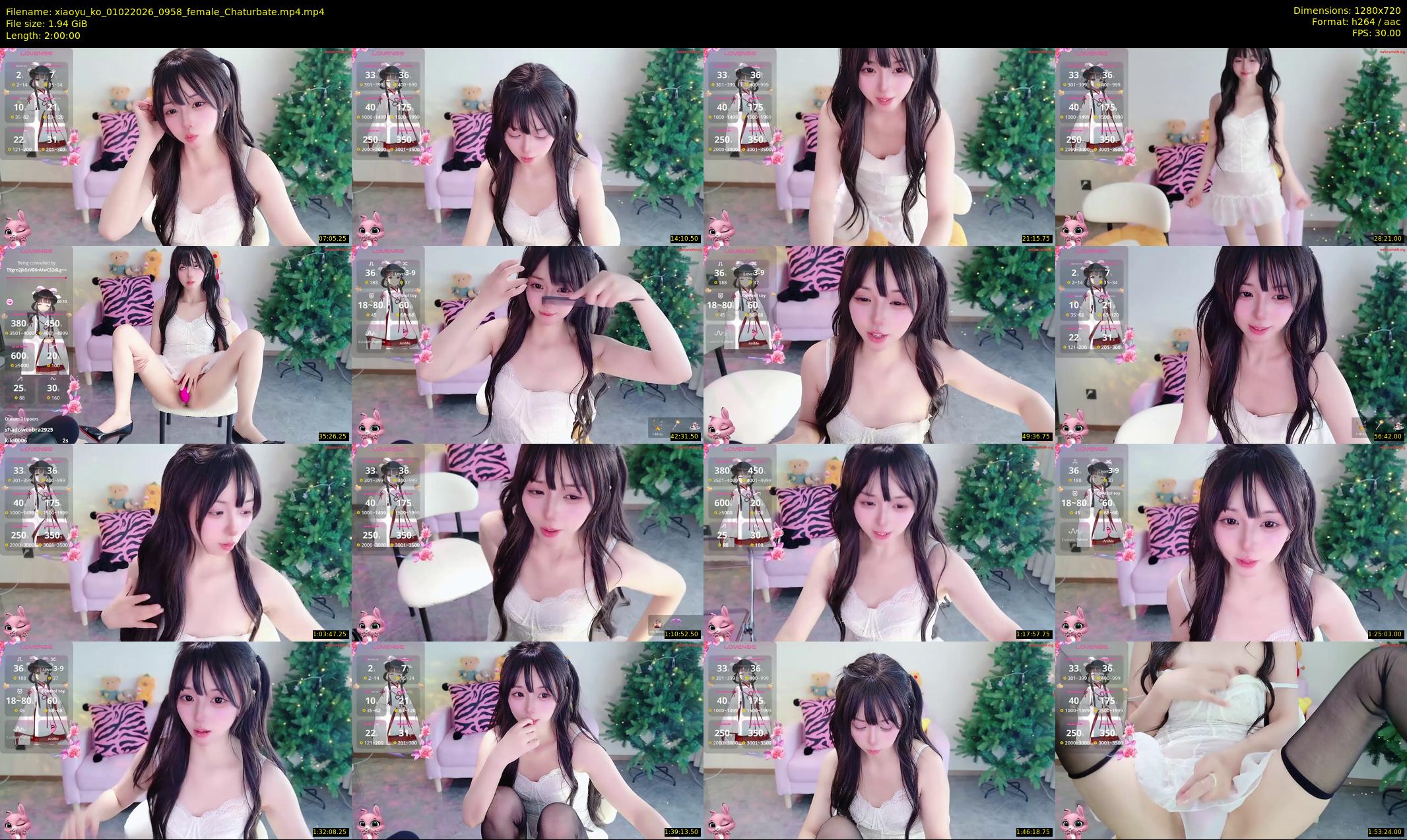 xiaoyu_ko — 120 minute Chaturbate female cam show recording, 720p, Feb 1, 2026