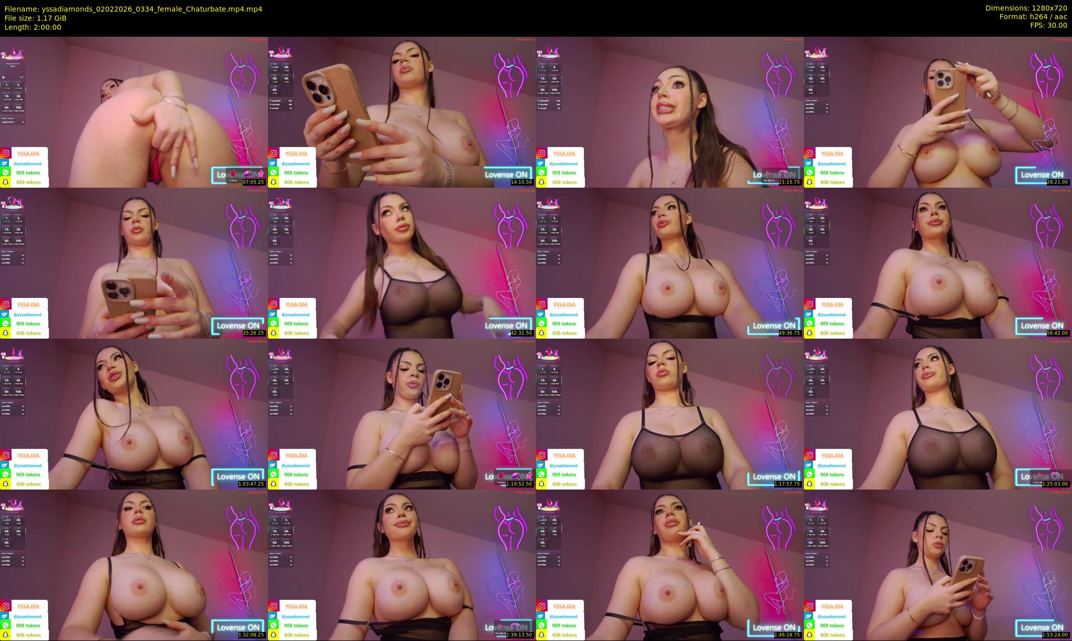 yssadiamonds — 120 minute Chaturbate female cam show recording, 720p, Feb 2, 2026