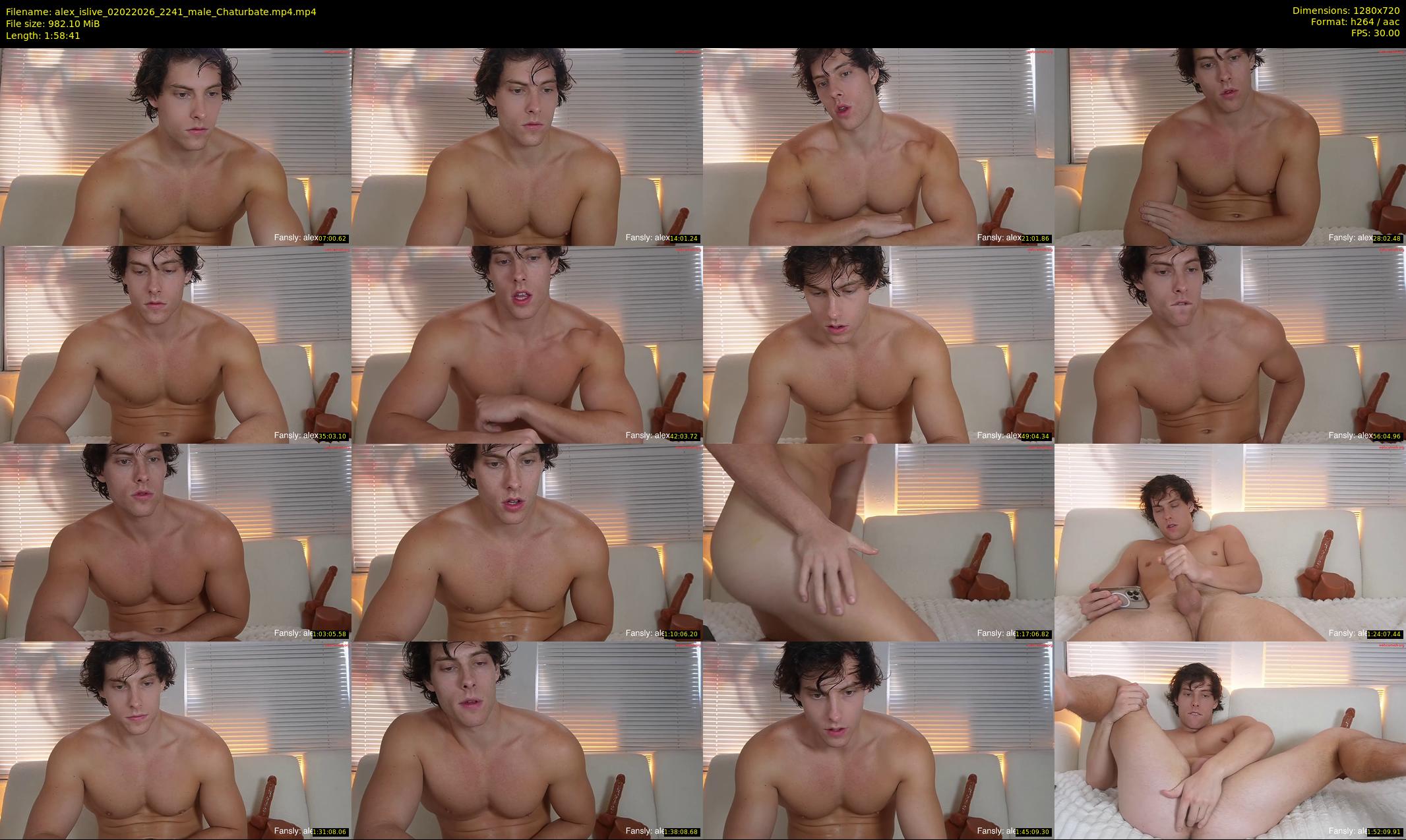 alex_islive — 119 minute Chaturbate male cam show recording, 720p, Feb 2, 2026