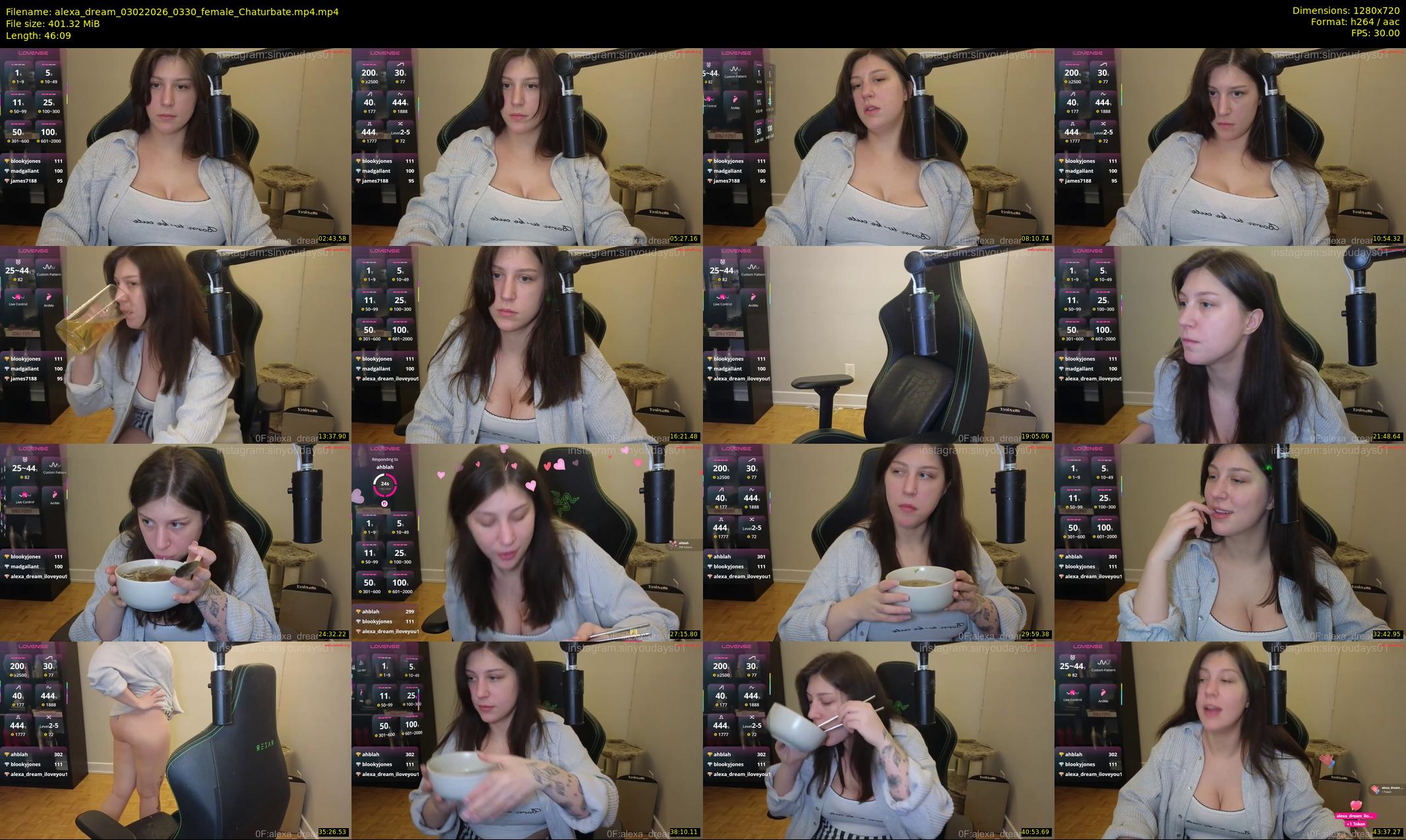 alexa_dream — 47 minute Chaturbate female cam show recording, 720p, Feb 3, 2026