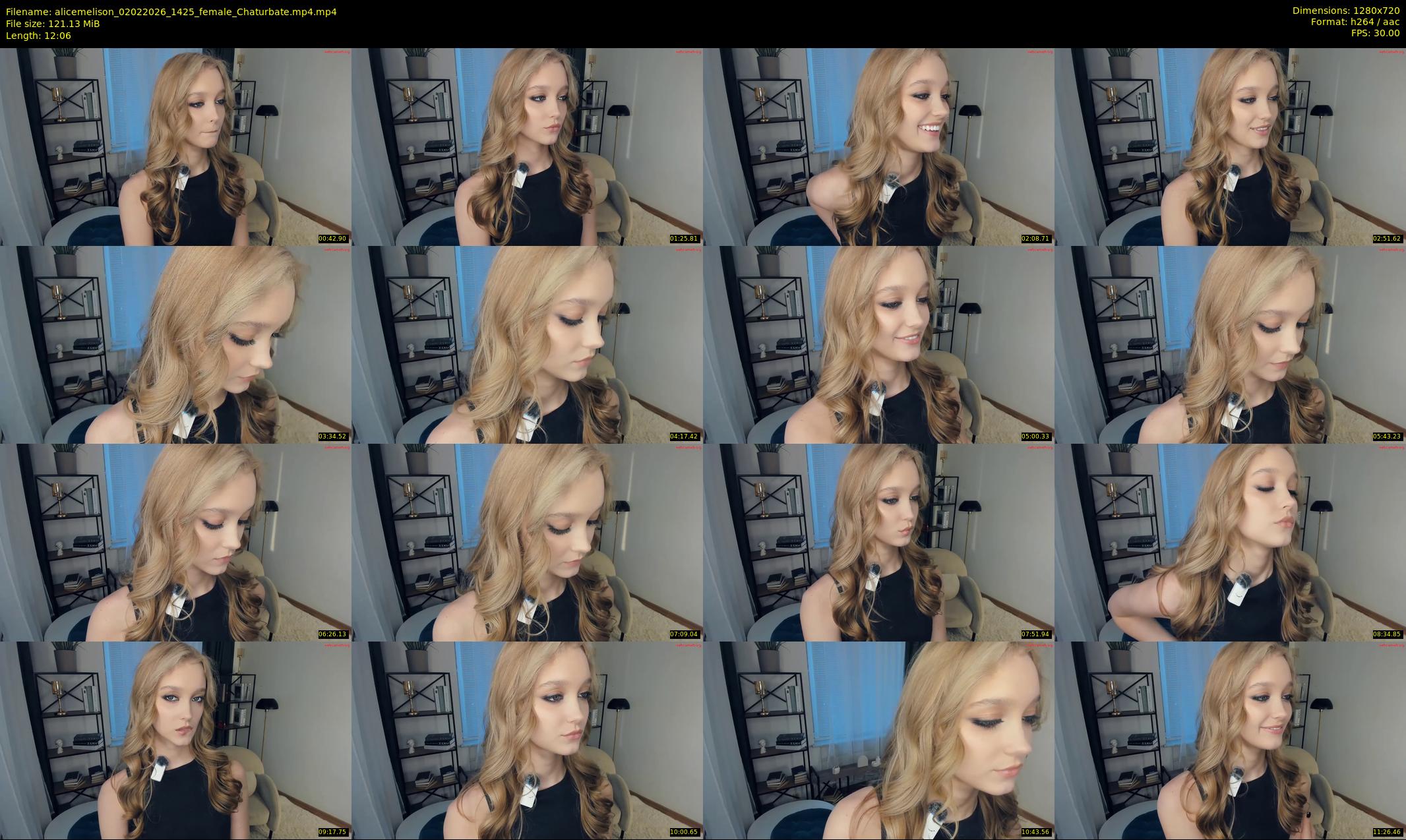 alicemelison — 13 minute Chaturbate female cam show recording, 720p, Feb 2, 2026