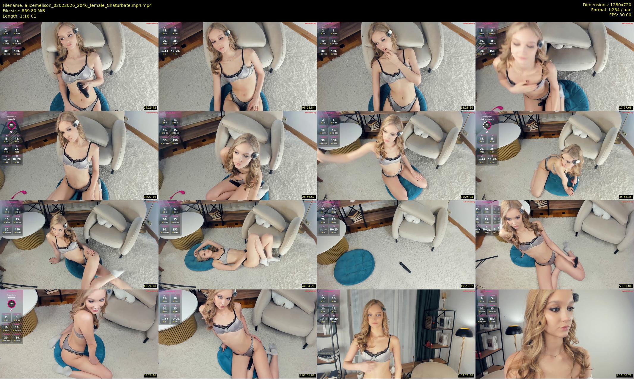 alicemelison — 77 minute Chaturbate female cam show recording, 720p, Feb 2, 2026