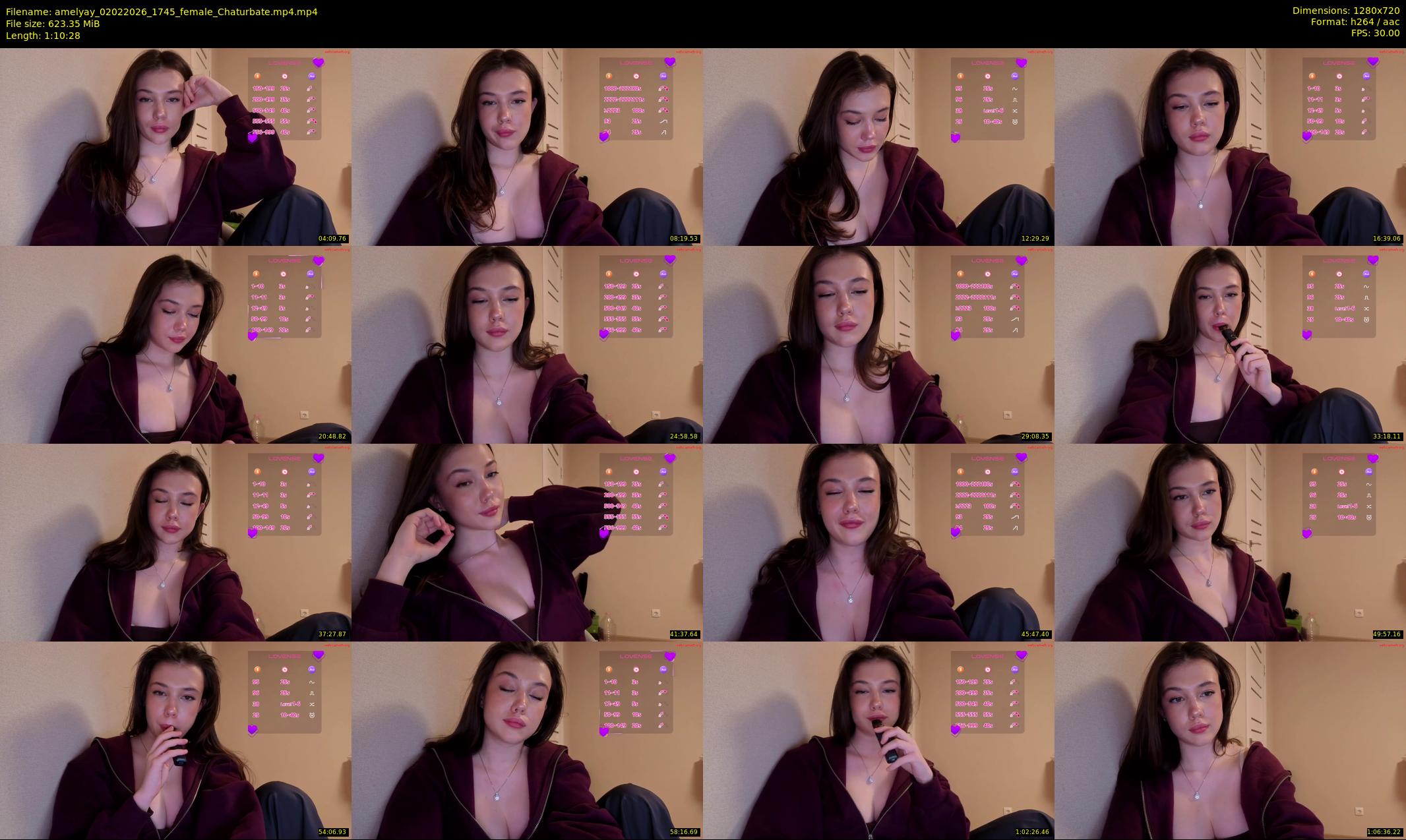 amelyay — 71 minute Chaturbate female cam show recording, 720p, Feb 2, 2026