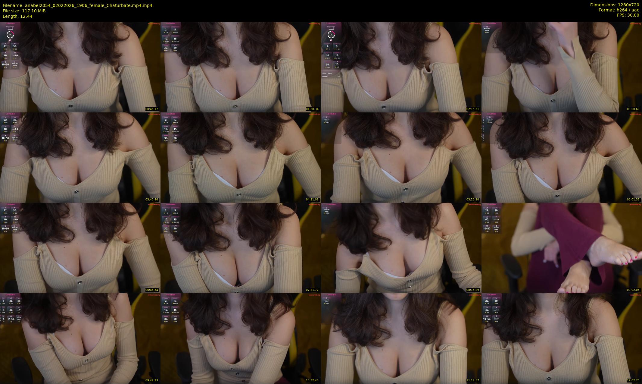 anabel2054 — 13 minute Chaturbate female cam show recording, 720p, Feb 2, 2026