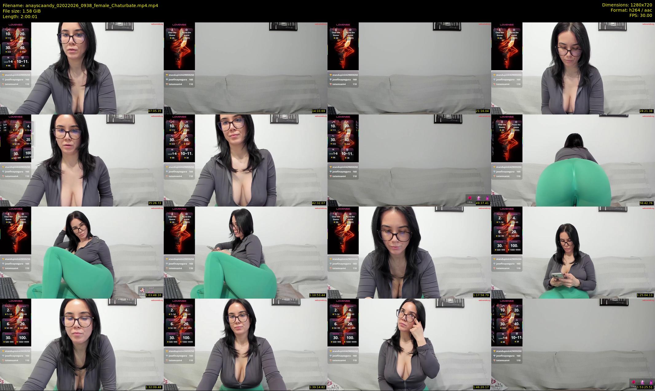 anayscaandy — 121 minute Chaturbate female cam show recording, 720p, Feb 2, 2026