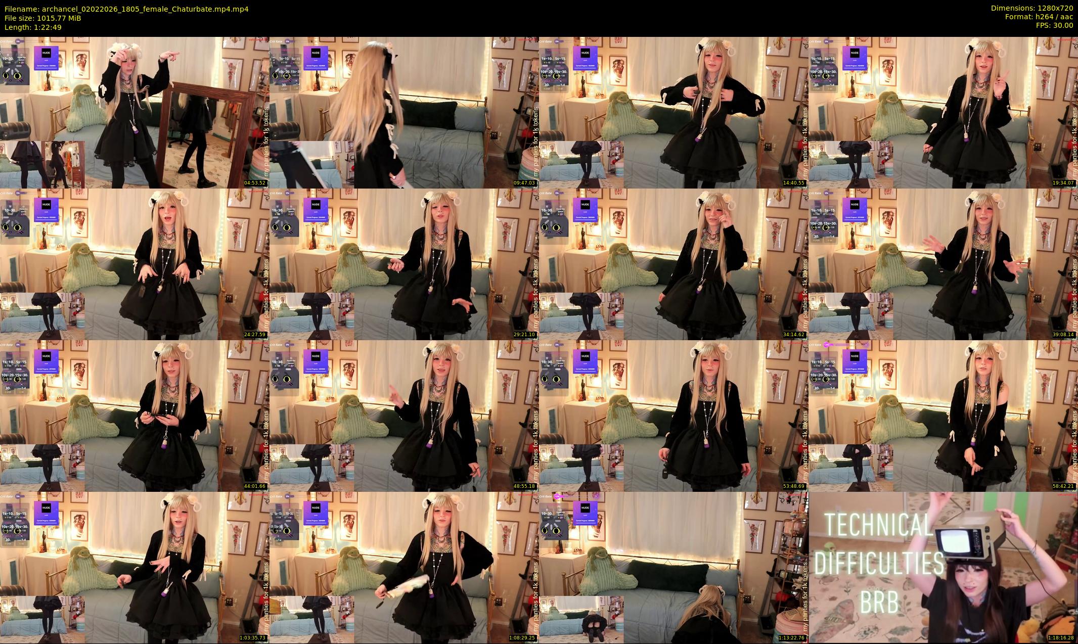 archancel — 83 minute Chaturbate female cam show recording, 720p, Feb 2, 2026