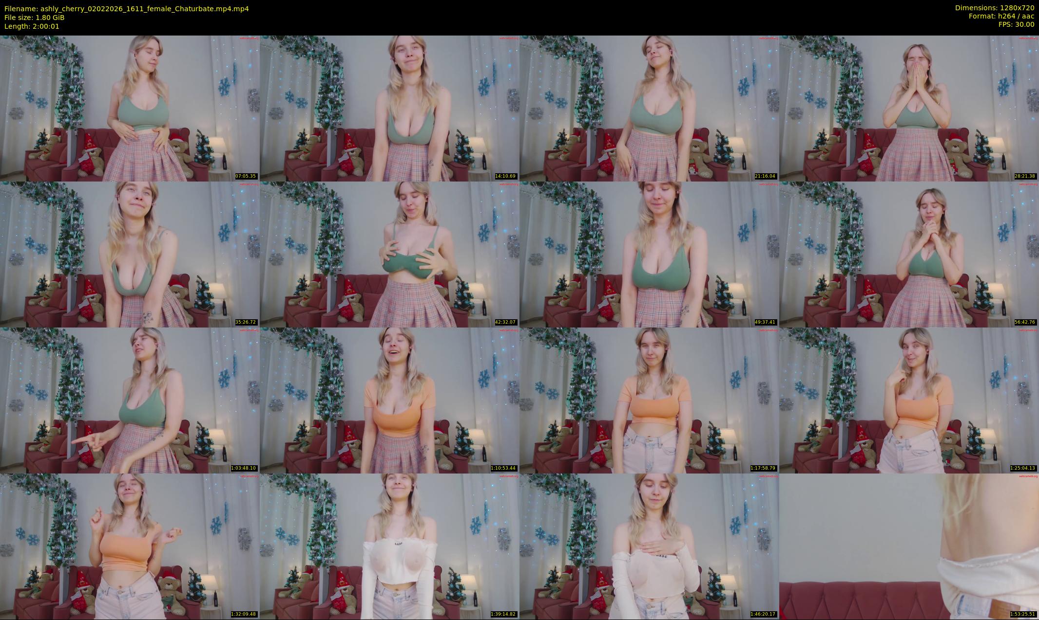 ashly_cherry — 121 minute Chaturbate female cam show recording, 720p, Feb 2, 2026