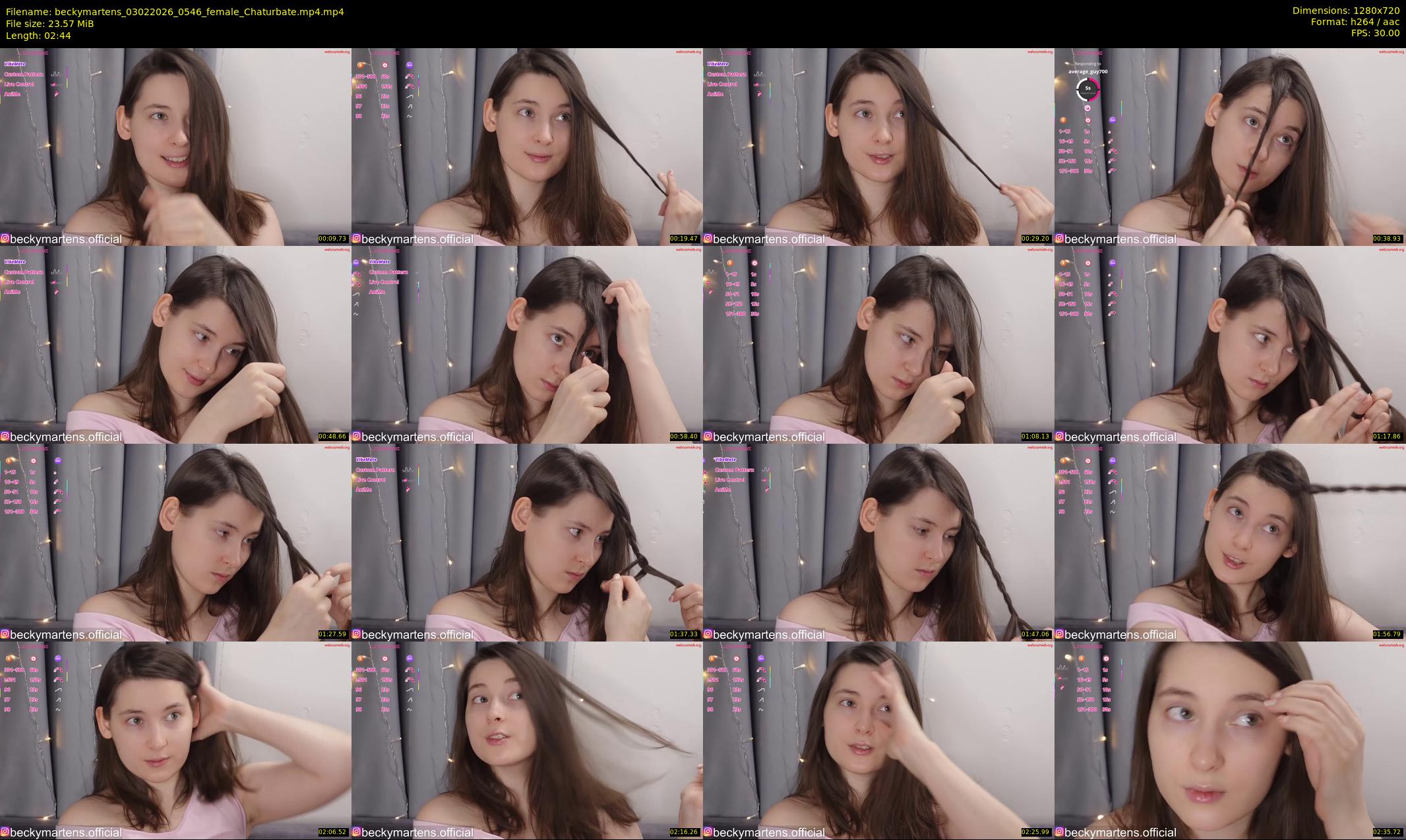 beckymartens — 3 minute Chaturbate female cam show recording, 720p, Feb 3, 2026
