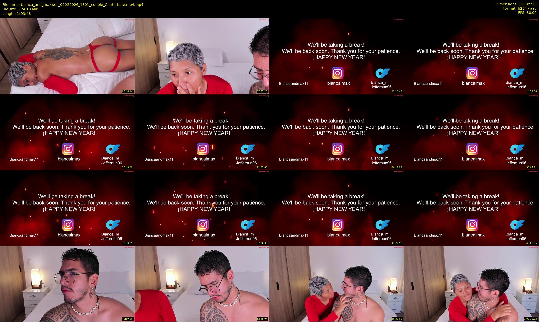 bianca_and_maxwell — 64 minute Chaturbate couple cam show recording, 720p, Feb 2, 2026