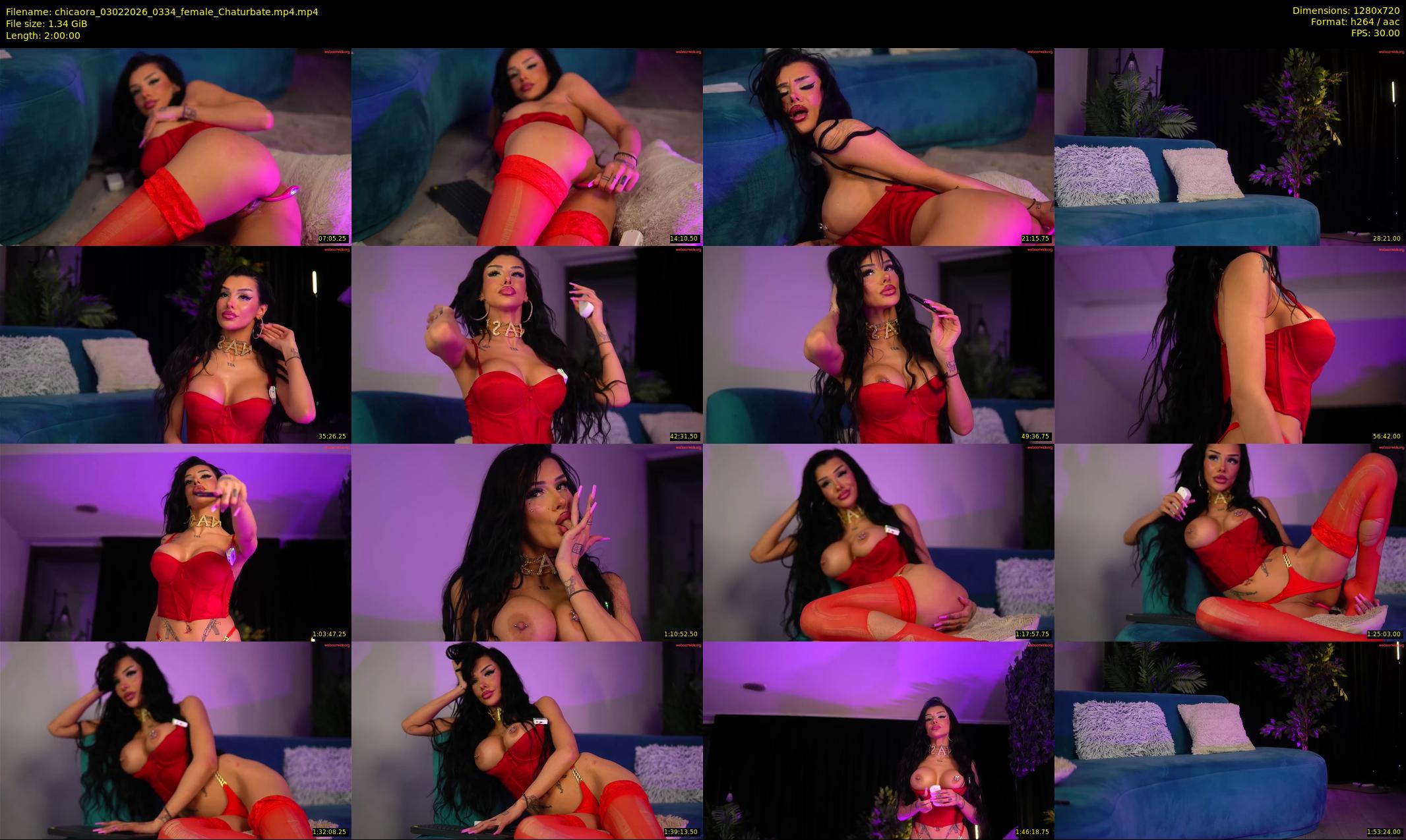 chicaora — 120 minute Chaturbate female cam show recording, 720p, Feb 3, 2026