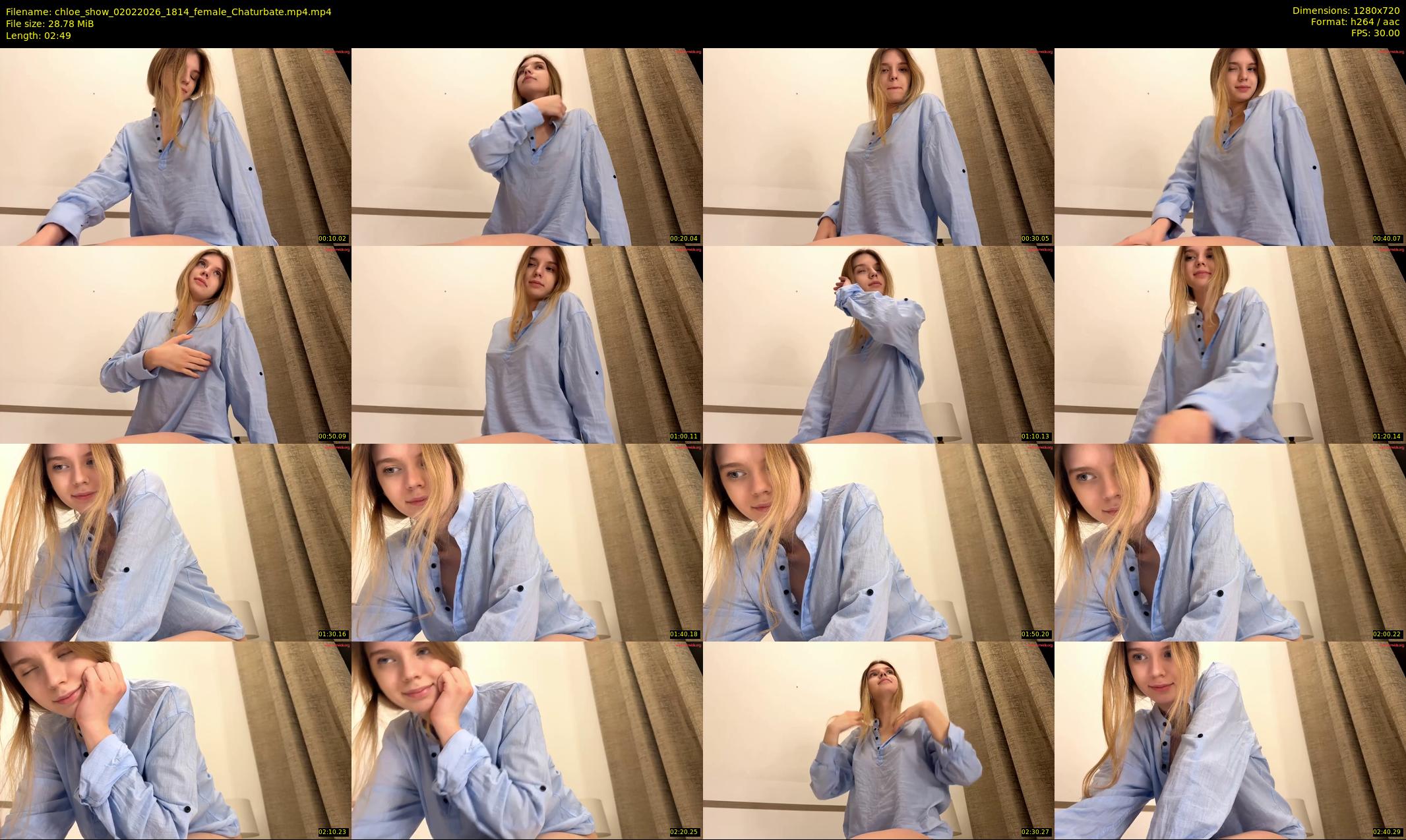 chloe_show — 3 minute Chaturbate female cam show recording, 720p, Feb 2, 2026