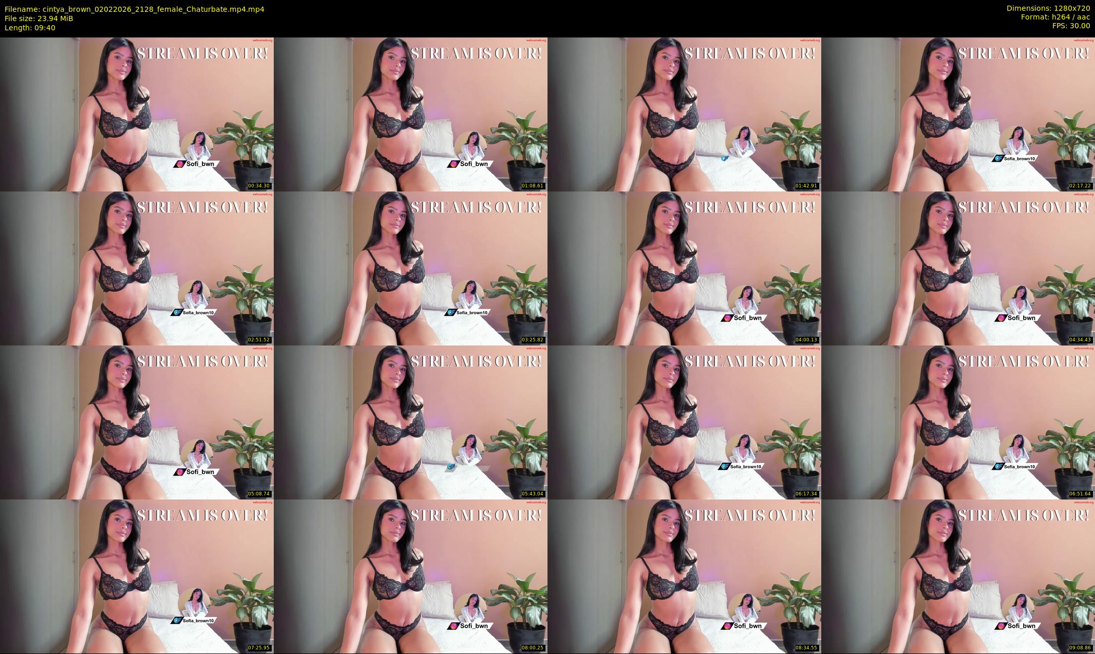 cintya_brown — 10 minute Chaturbate female cam show recording, 720p, Feb 2, 2026