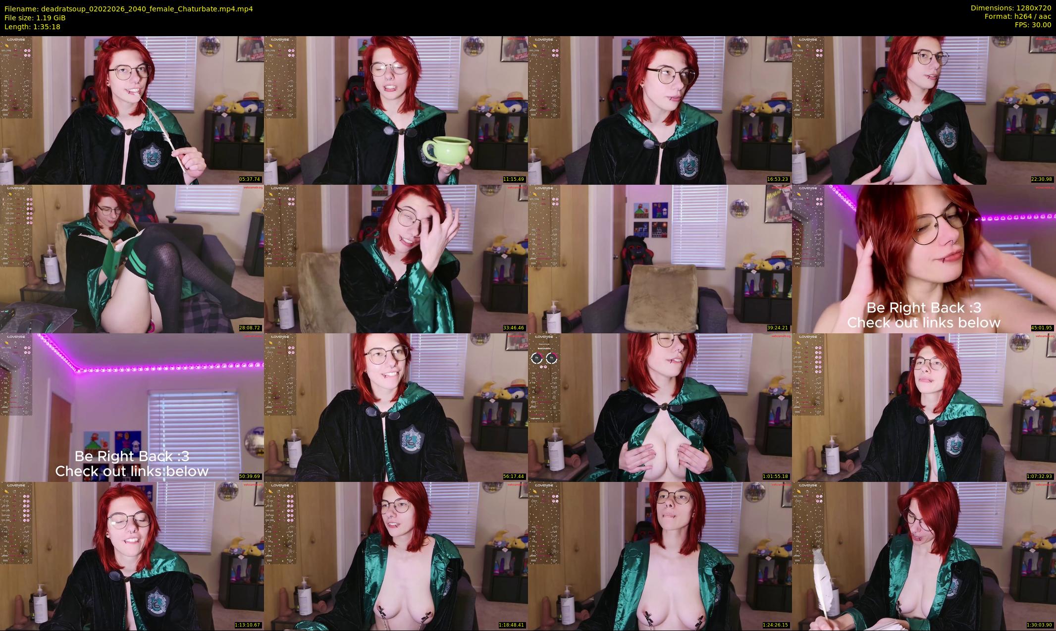deadratsoup — 96 minute Chaturbate female cam show recording, 720p, Feb 2, 2026