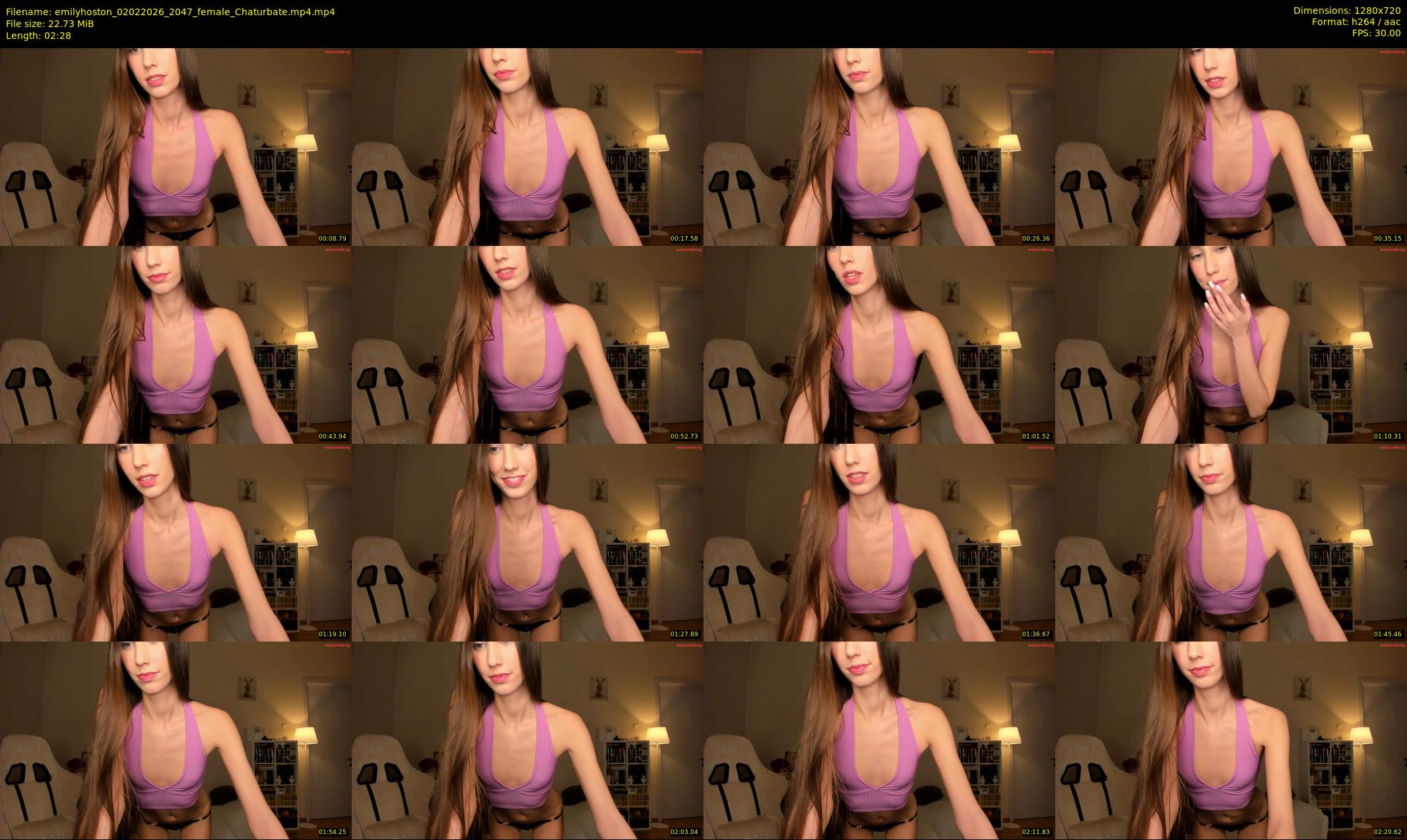 emilyhoston — 3 minute Chaturbate female cam show recording, 720p, Feb 2, 2026