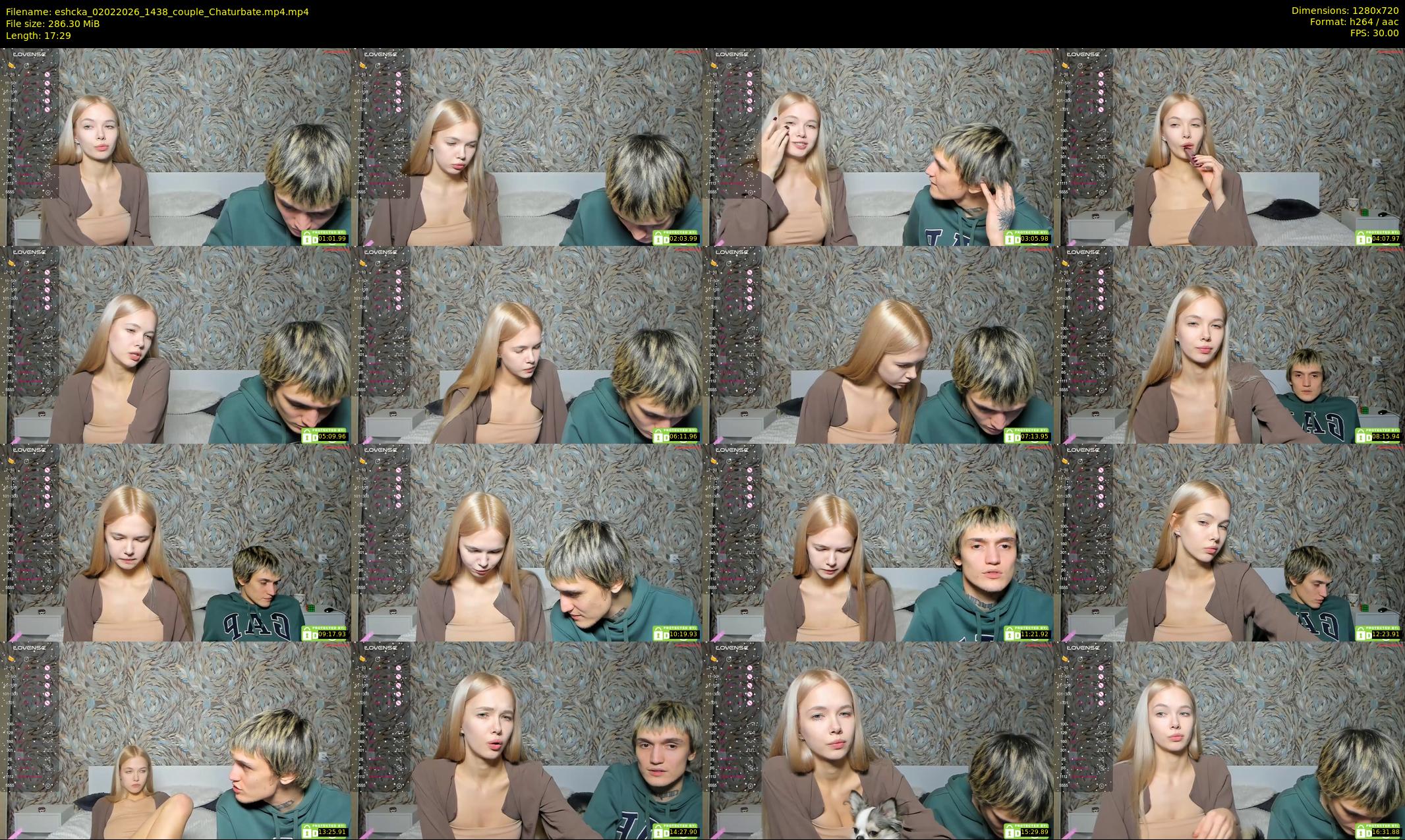 eshcka — 18 minute Chaturbate couple cam show recording, 720p, Feb 2, 2026