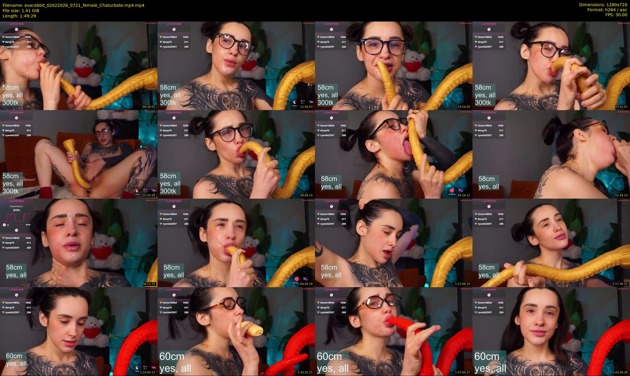 evarabbit — 110 minute Chaturbate female cam show recording, 720p, Feb 2, 2026
