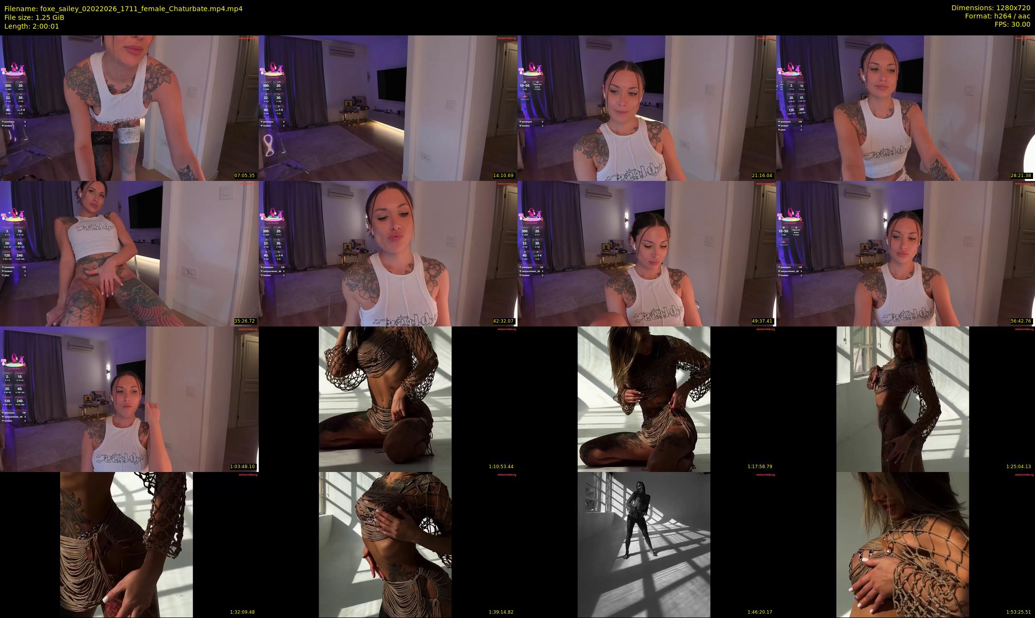 foxe_sailey — 121 minute Chaturbate female cam show recording, 720p, Feb 2, 2026