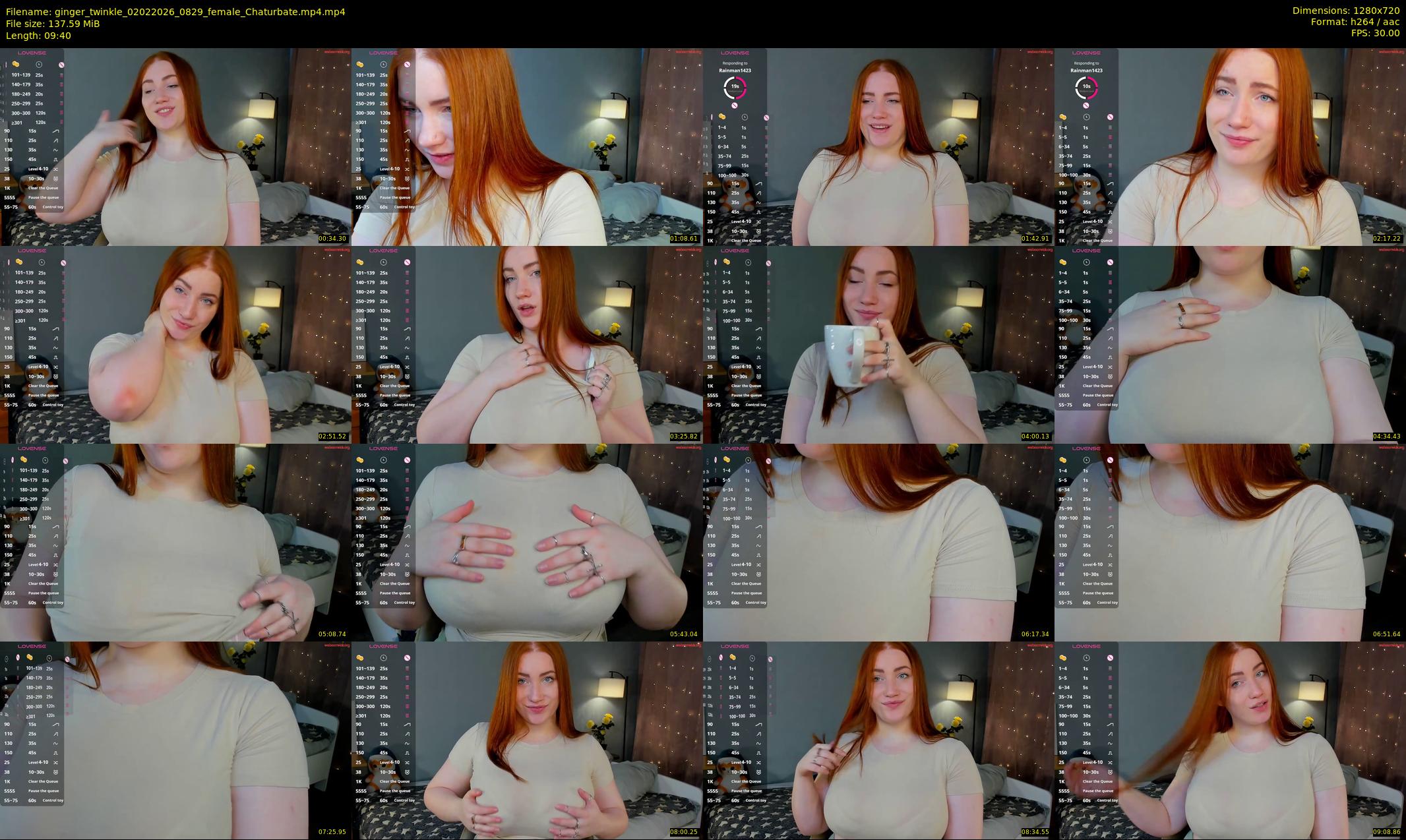 ginger_twinkle — 10 minute Chaturbate female cam show recording, 720p, Feb 2, 2026
