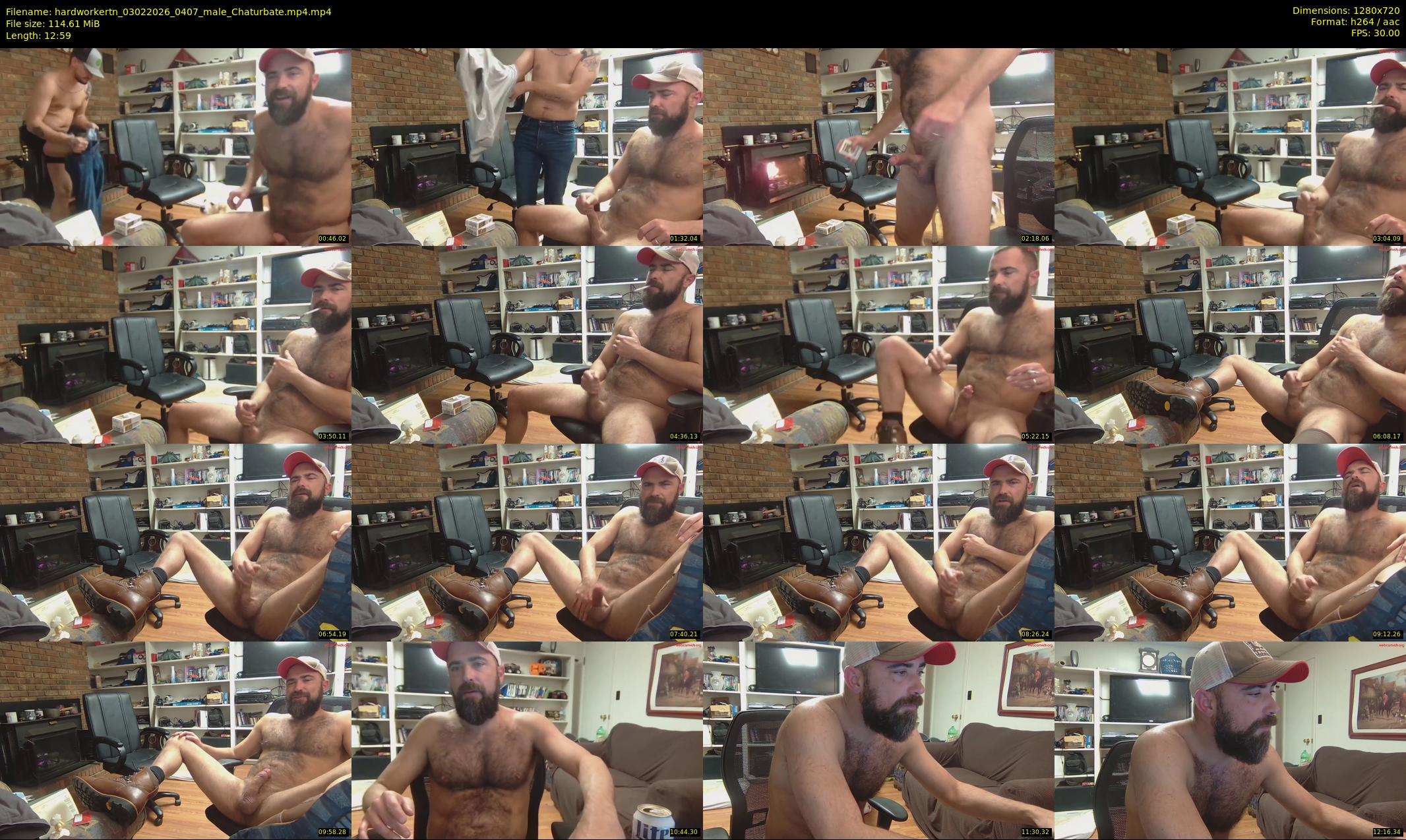 hardworkertn — 13 minute Chaturbate male cam show recording, 720p, Feb 3, 2026