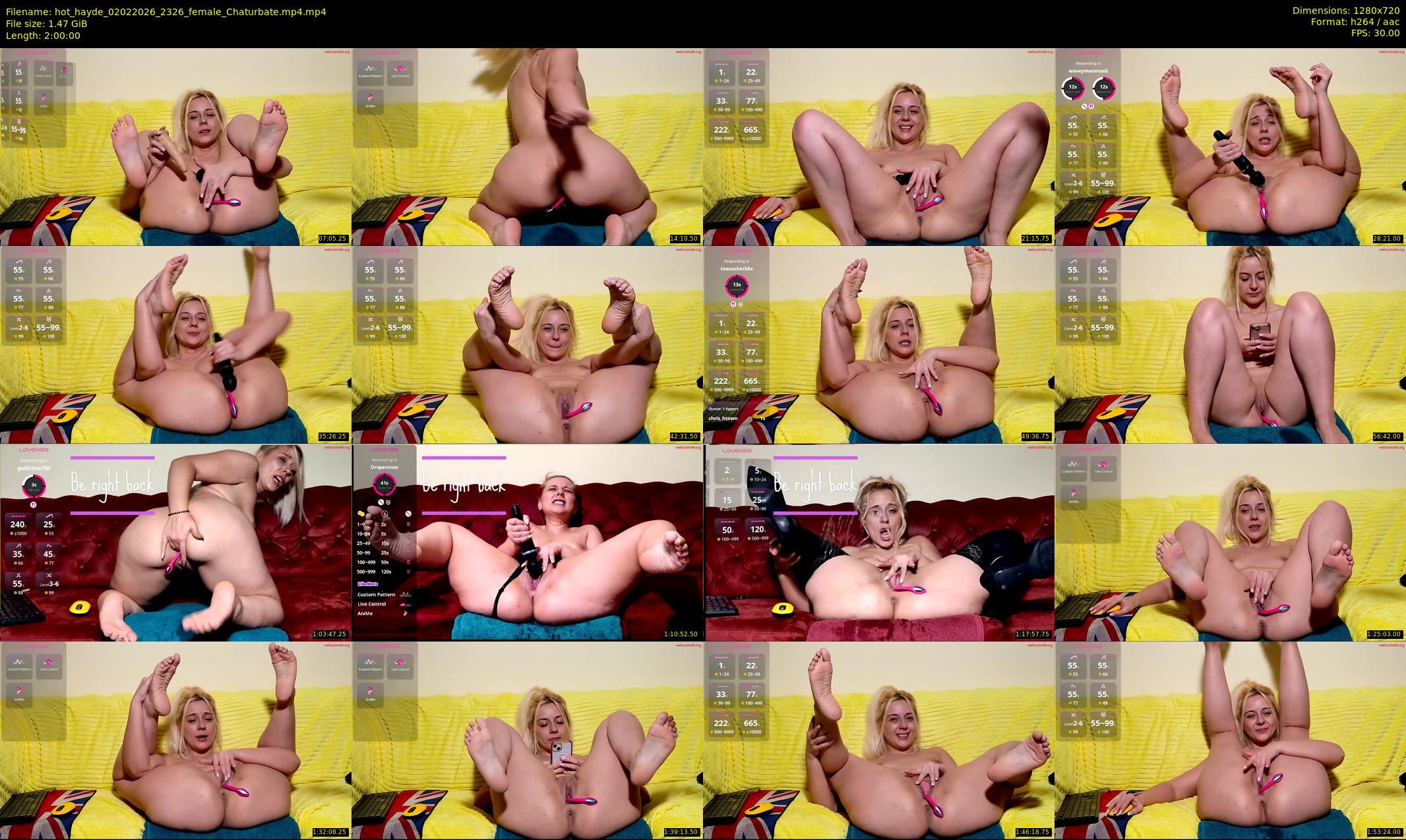 hot_hayde — 120 minute Chaturbate female cam show recording, 720p, Feb 2, 2026