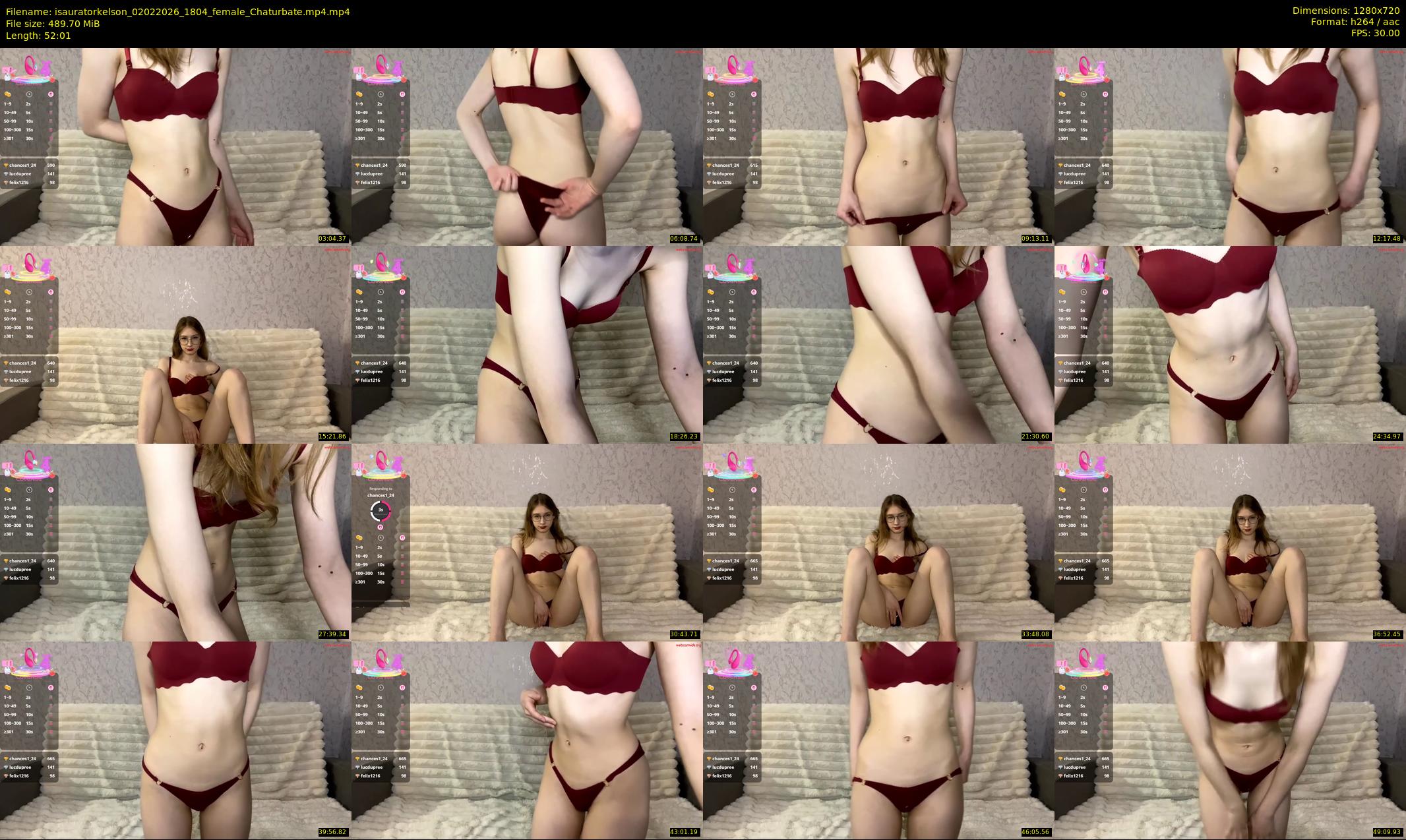 isauratorkelson — 53 minute Chaturbate female cam show recording, 720p, Feb 2, 2026