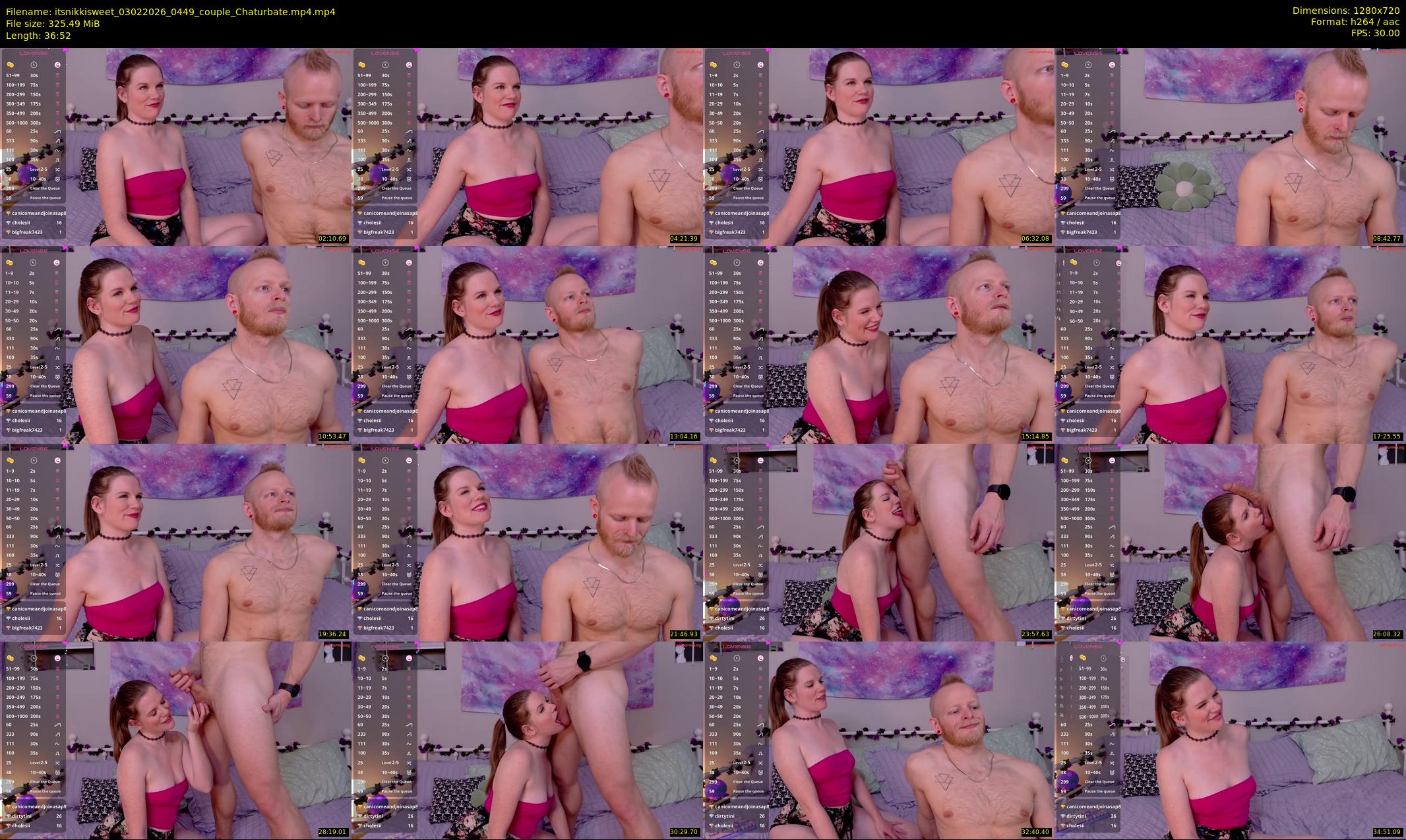 itsnikkisweet — 37 minute Chaturbate couple cam show recording, 720p, Feb 3, 2026