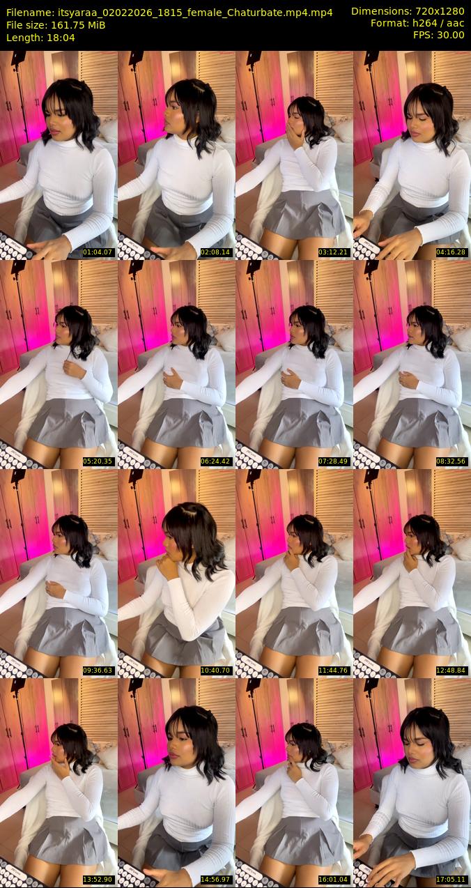 itsyaraa — 19 minute Chaturbate female cam show recording, 1080p, Feb 2, 2026
