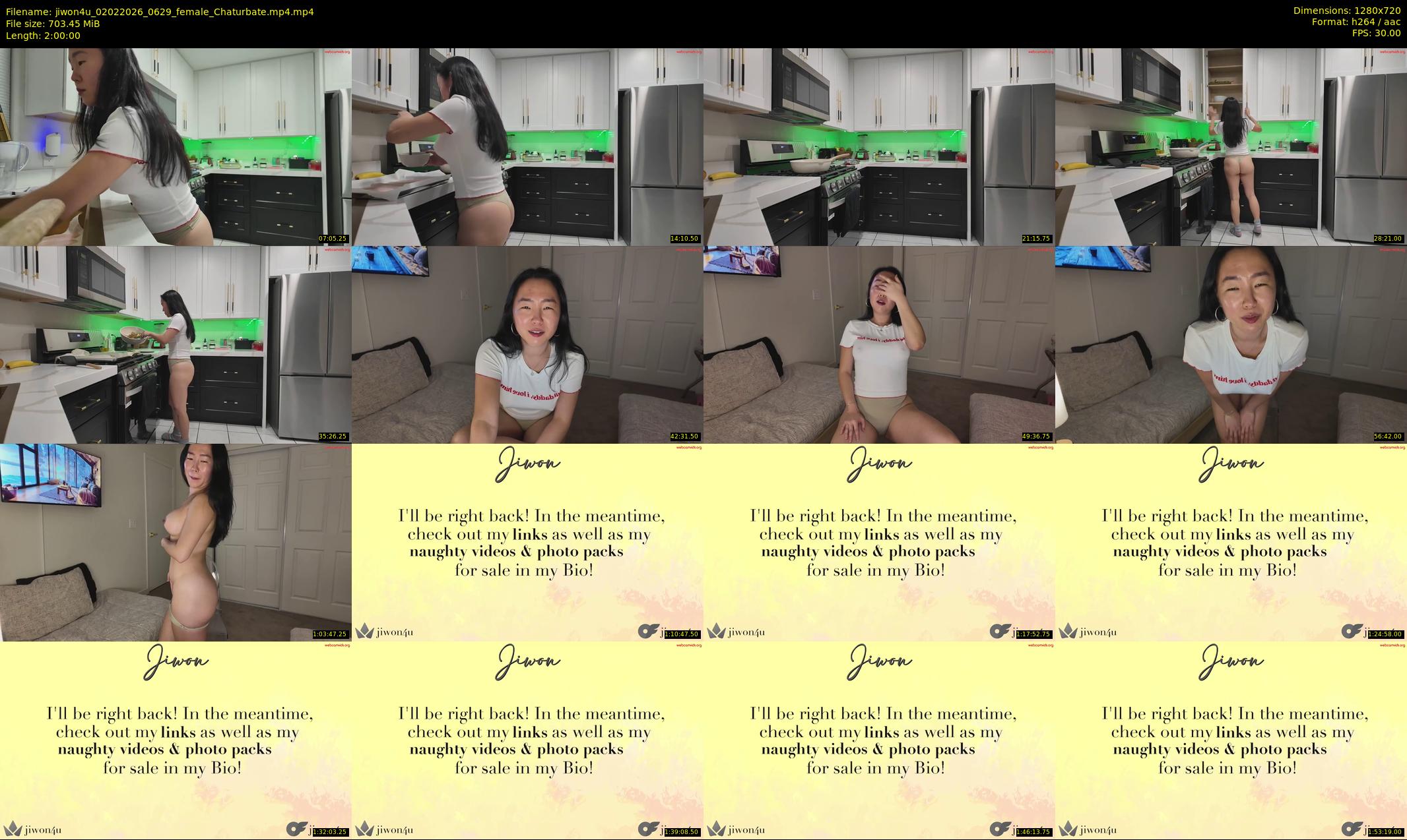 jiwon4u — 120 minute Chaturbate female cam show recording, 720p, Feb 2, 2026