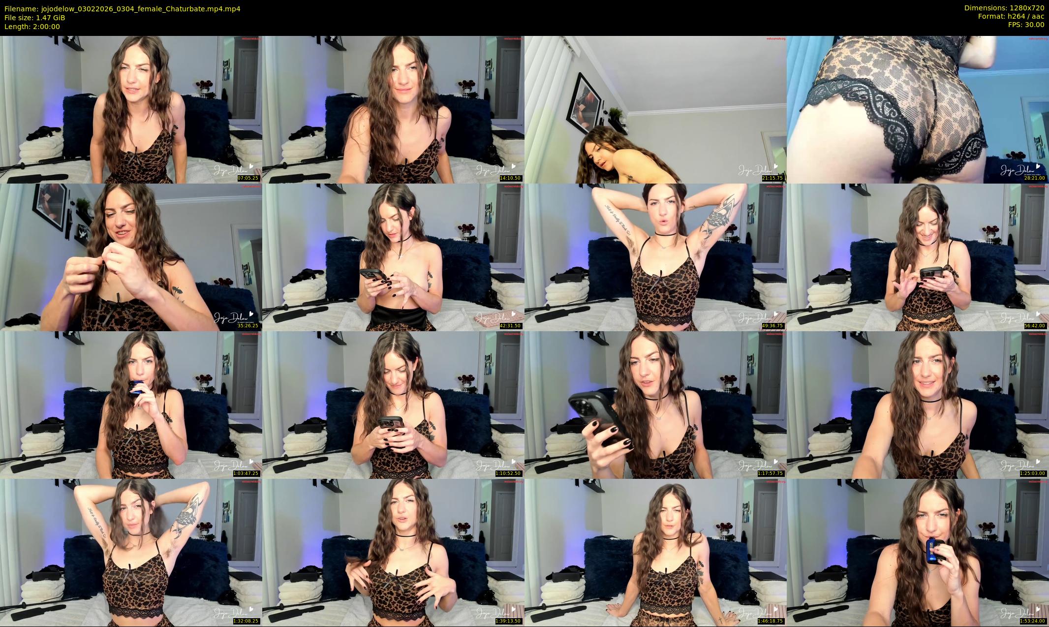 jojodelow — 120 minute Chaturbate female cam show recording, 720p, Feb 3, 2026