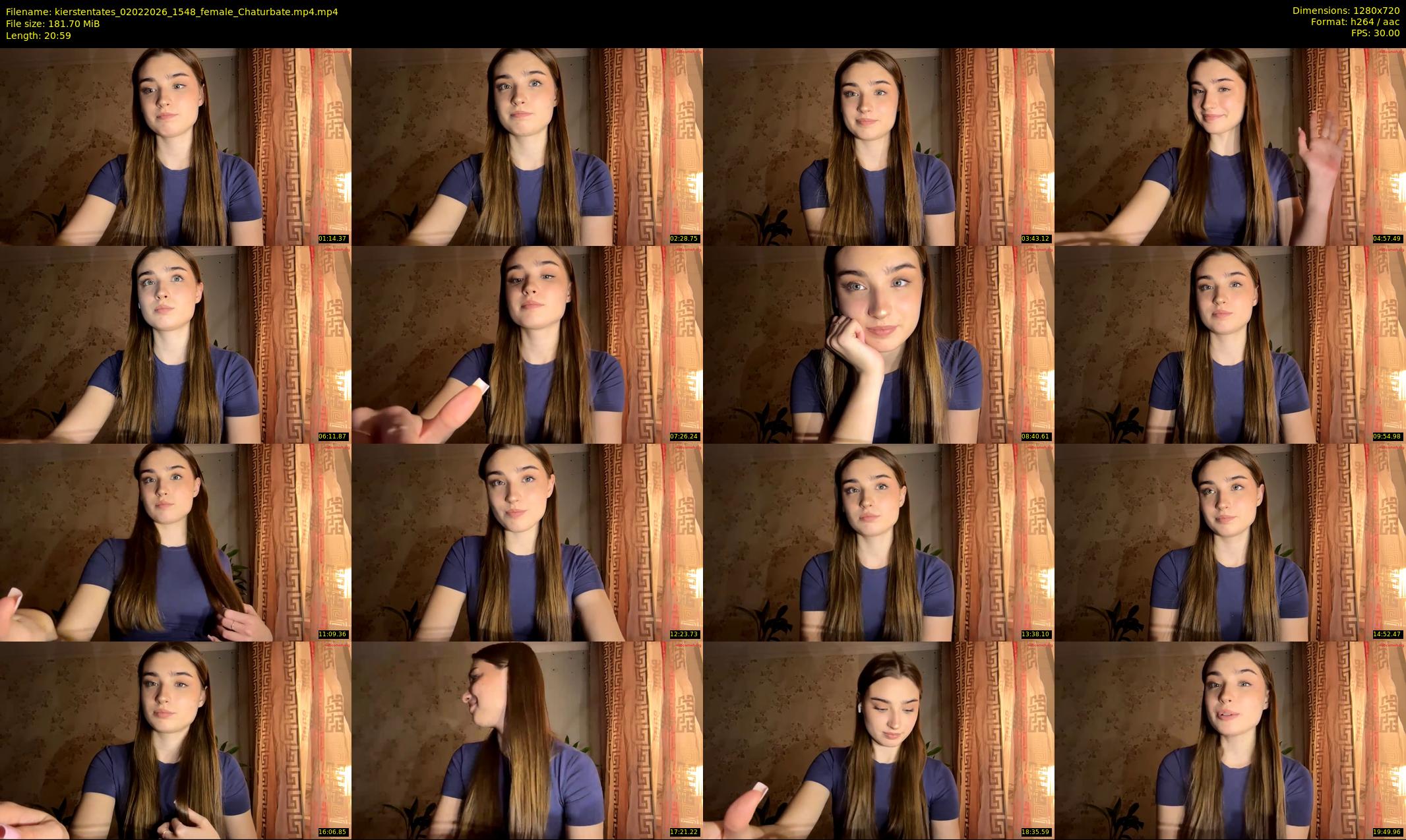 kierstentates — 21 minute Chaturbate female cam show recording, 720p, Feb 2, 2026
