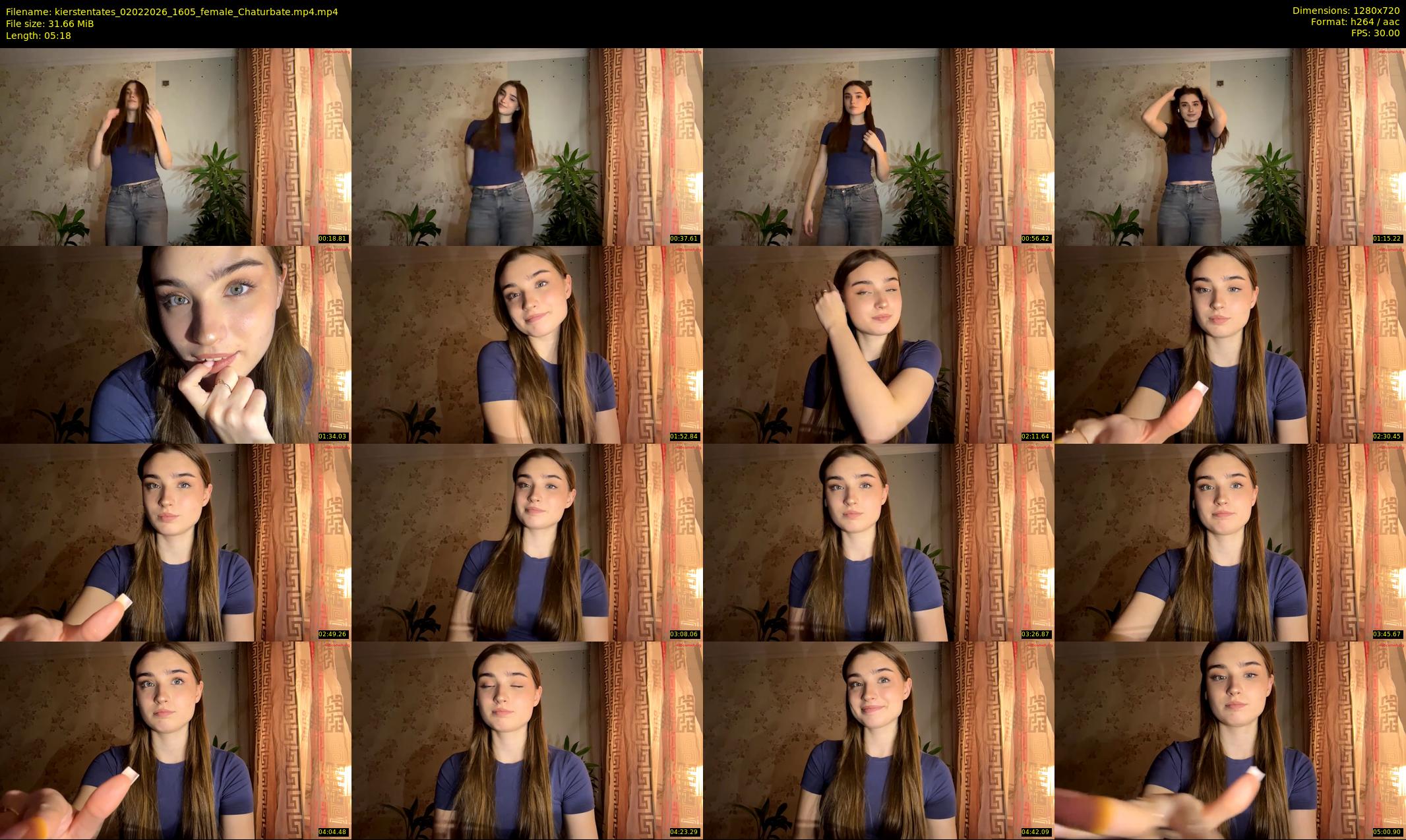 kierstentates — 6 minute Chaturbate female cam show recording, 720p, Feb 2, 2026