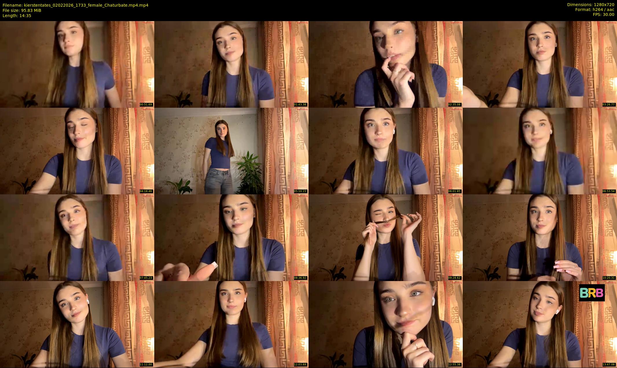 kierstentates — 15 minute Chaturbate female cam show recording, 720p, Feb 2, 2026