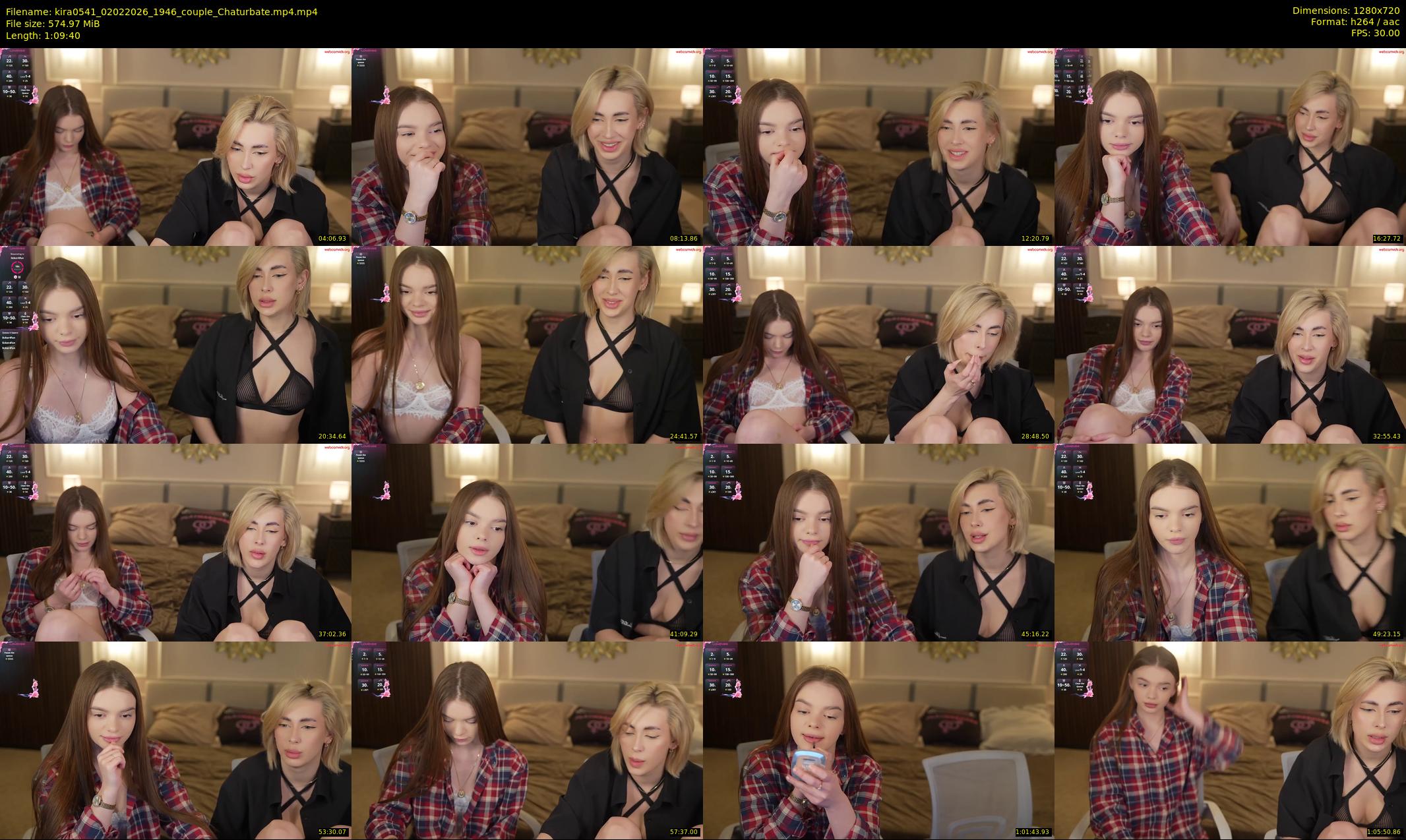 kira0541 — 70 minute Chaturbate couple cam show recording, 720p, Feb 2, 2026