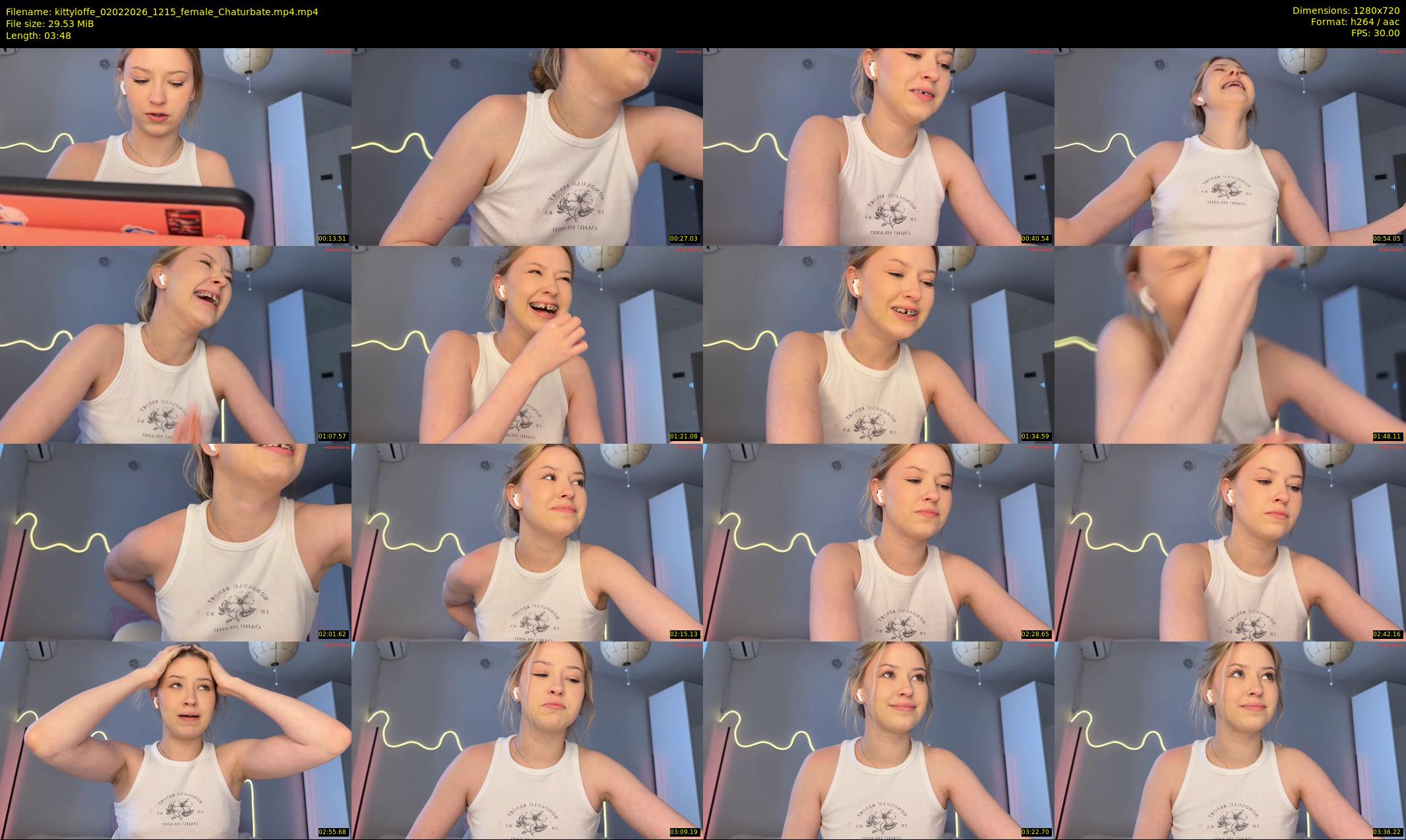 kittyloffe — 4 minute Chaturbate female cam show recording, 720p, Feb 2, 2026