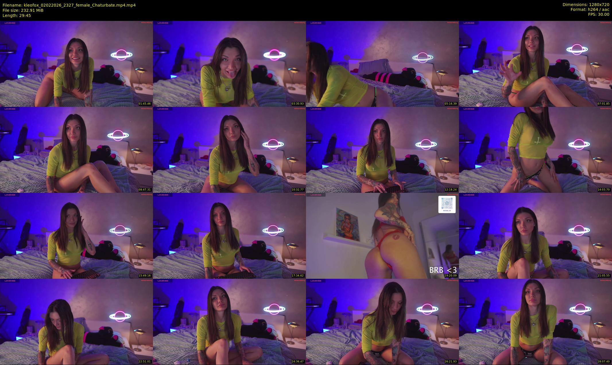 kleofox — 30 minute Chaturbate female cam show recording, 720p, Feb 2, 2026