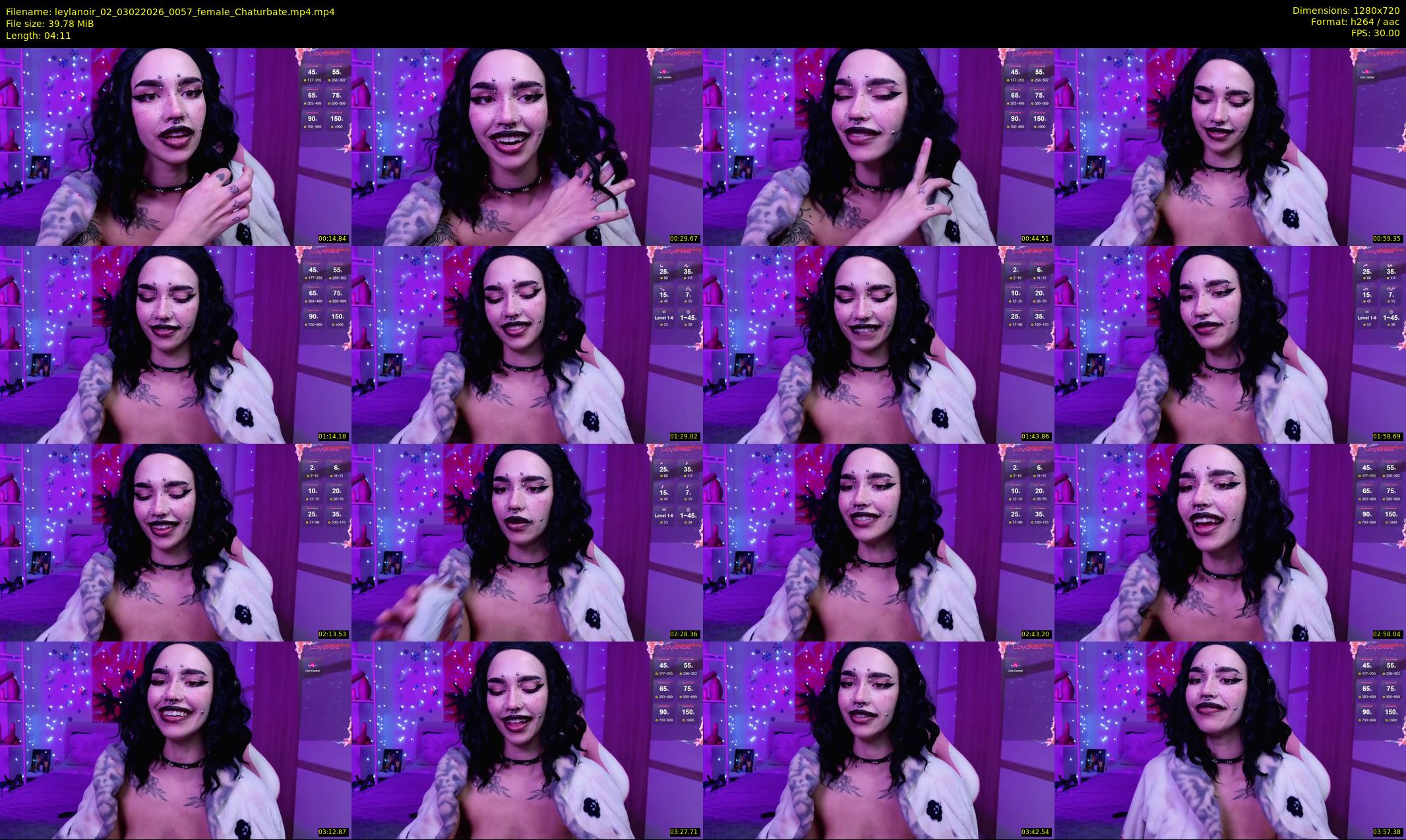 leylanoir_02 — 5 minute Chaturbate female cam show recording, 720p, Feb 3, 2026
