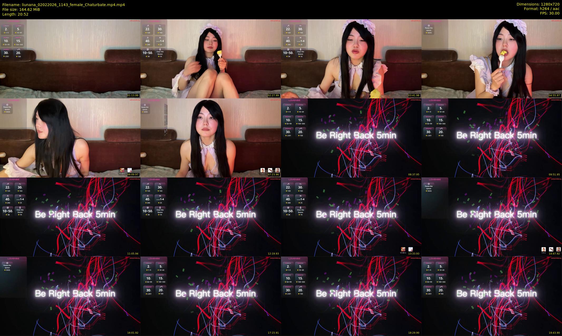 liunana — 21 minute Chaturbate female cam show recording, 720p, Feb 2, 2026