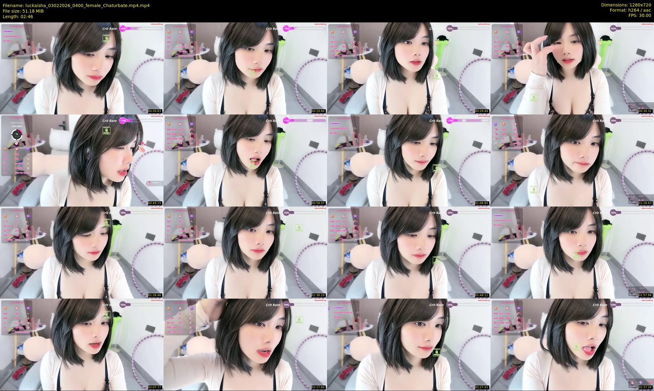 luckaisha — 3 minute Chaturbate female cam show recording, 720p, Feb 3, 2026