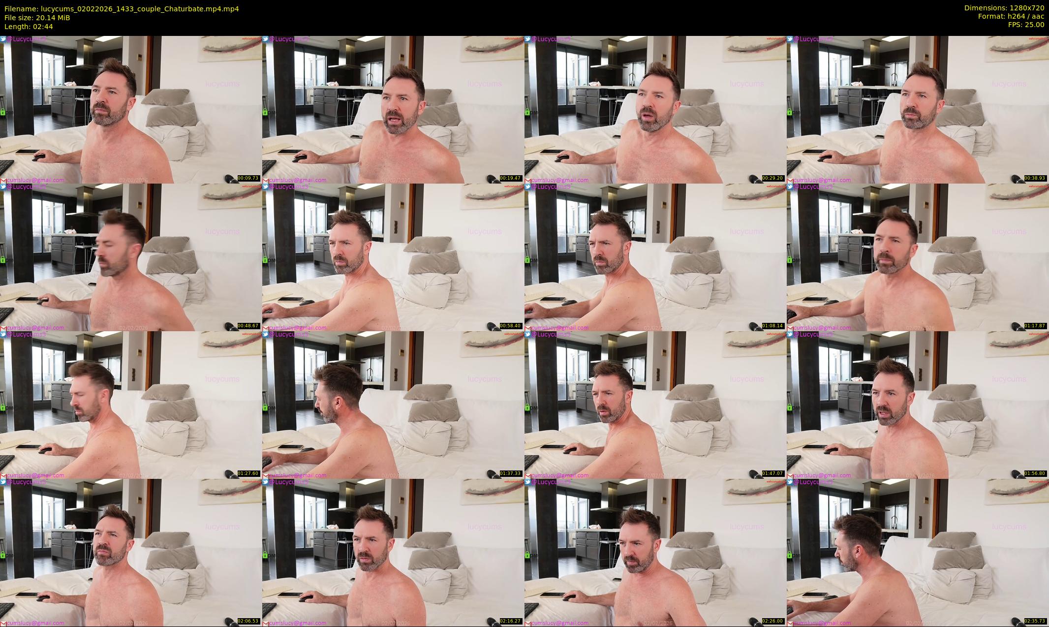 lucycums — 3 minute Chaturbate couple cam show recording, 720p, Feb 2, 2026
