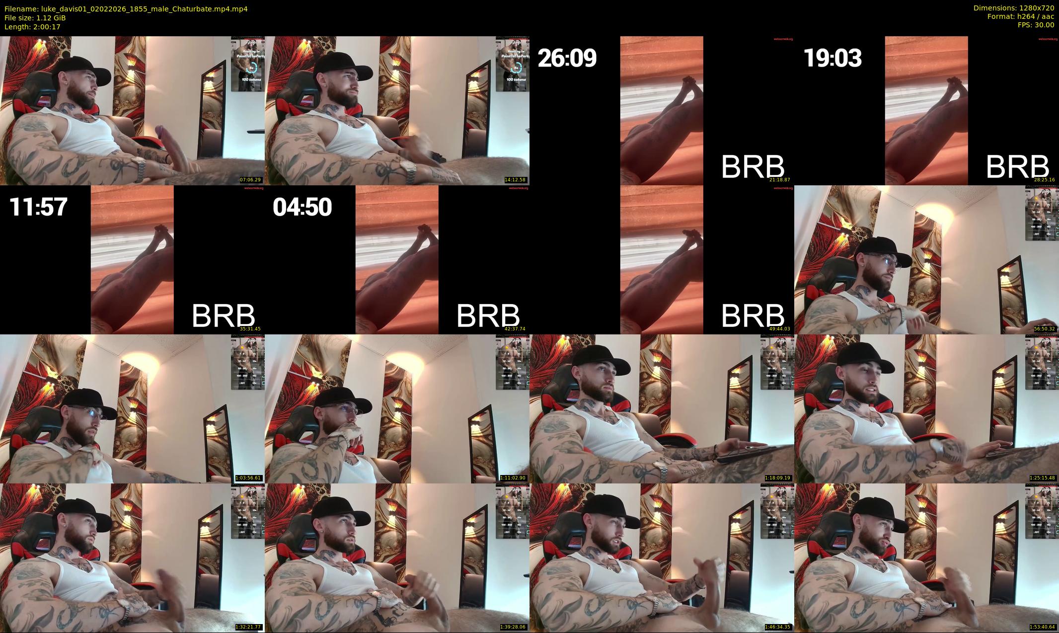 luke_davis01 — 121 minute Chaturbate male cam show recording, 720p, Feb 2, 2026